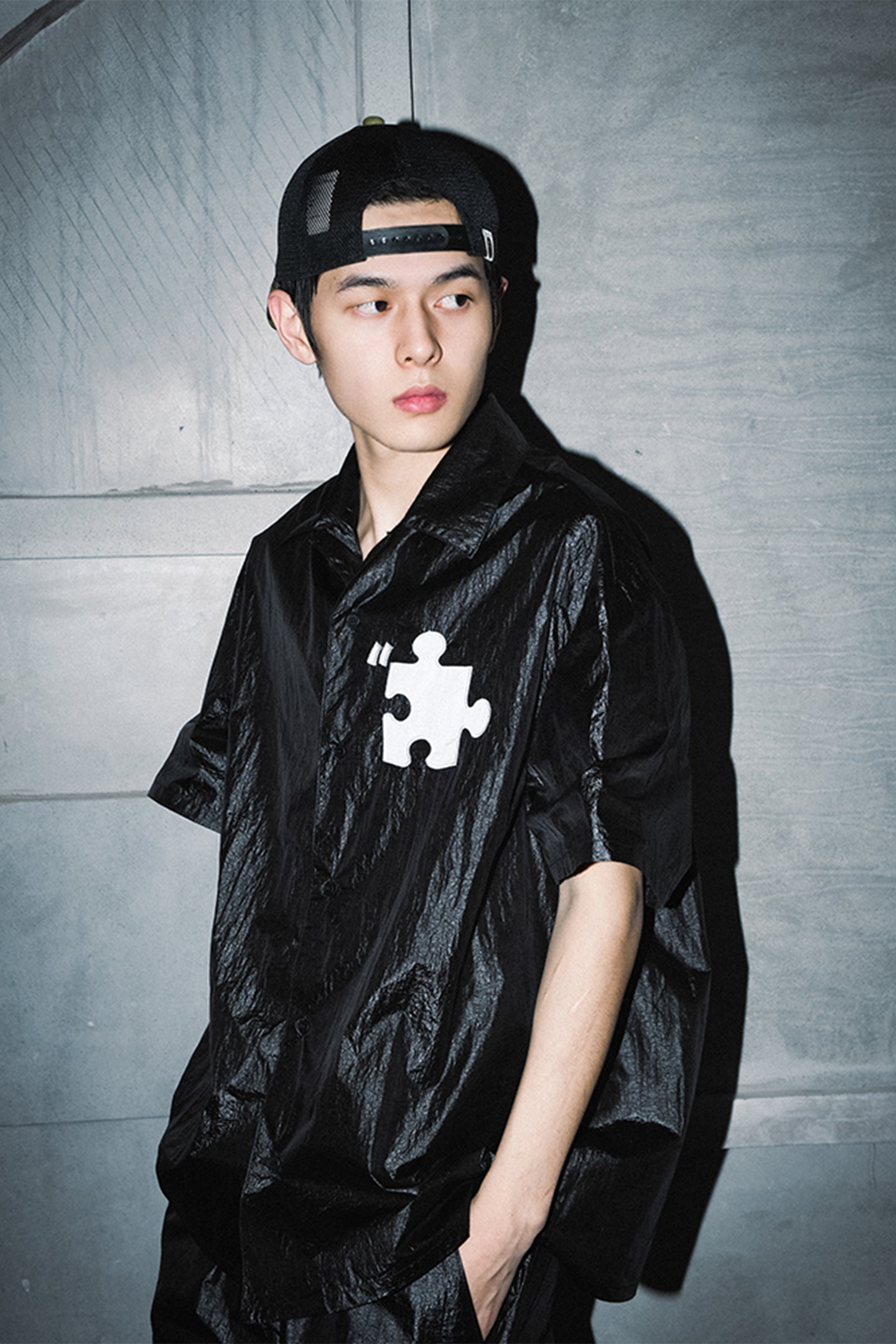 YADcrew | Specially Made Imitation Plastic Texture Thin Breathable Fabric Short Sleeve Shirt - PSYLOS 1, YADcrew | Specially Made Imitation Plastic Texture Thin Breathable Fabric Short Sleeve Shirt, T-Shirt, YADcrew•JAPAN, PSYLOS 1