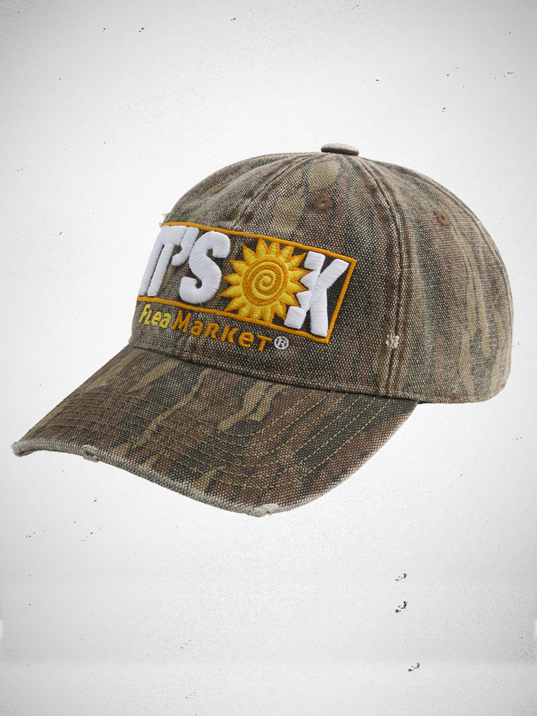 FLEAMARKET | "IT'S OK" Wood Grain Curve Brim Cap - PSYLOS 1, FLEAMARKET | "IT'S OK" Wood Grain Curve Brim Cap, Hats, FLEAMARKET, PSYLOS 1