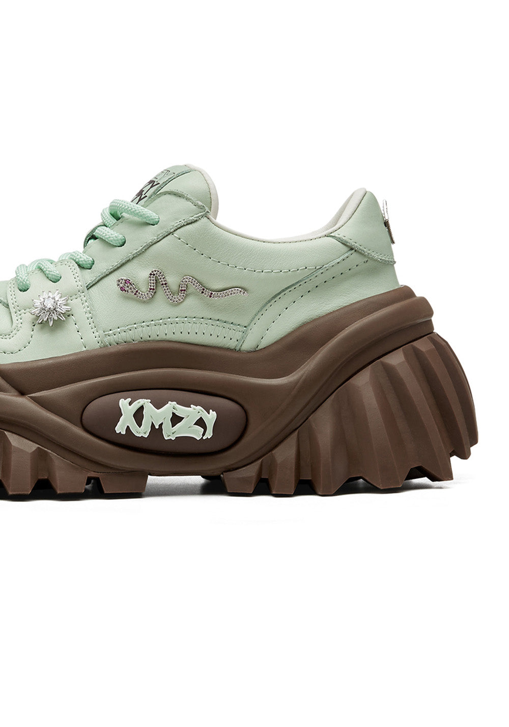 XMZY | Slytherin Platform Summer Loafers-Green&Brown - PSYLOS 1, XMZY | Slytherin Platform Summer Loafers-Green&Brown, Chunky Sneakers, XMZY•JAPAN, PSYLOS 1