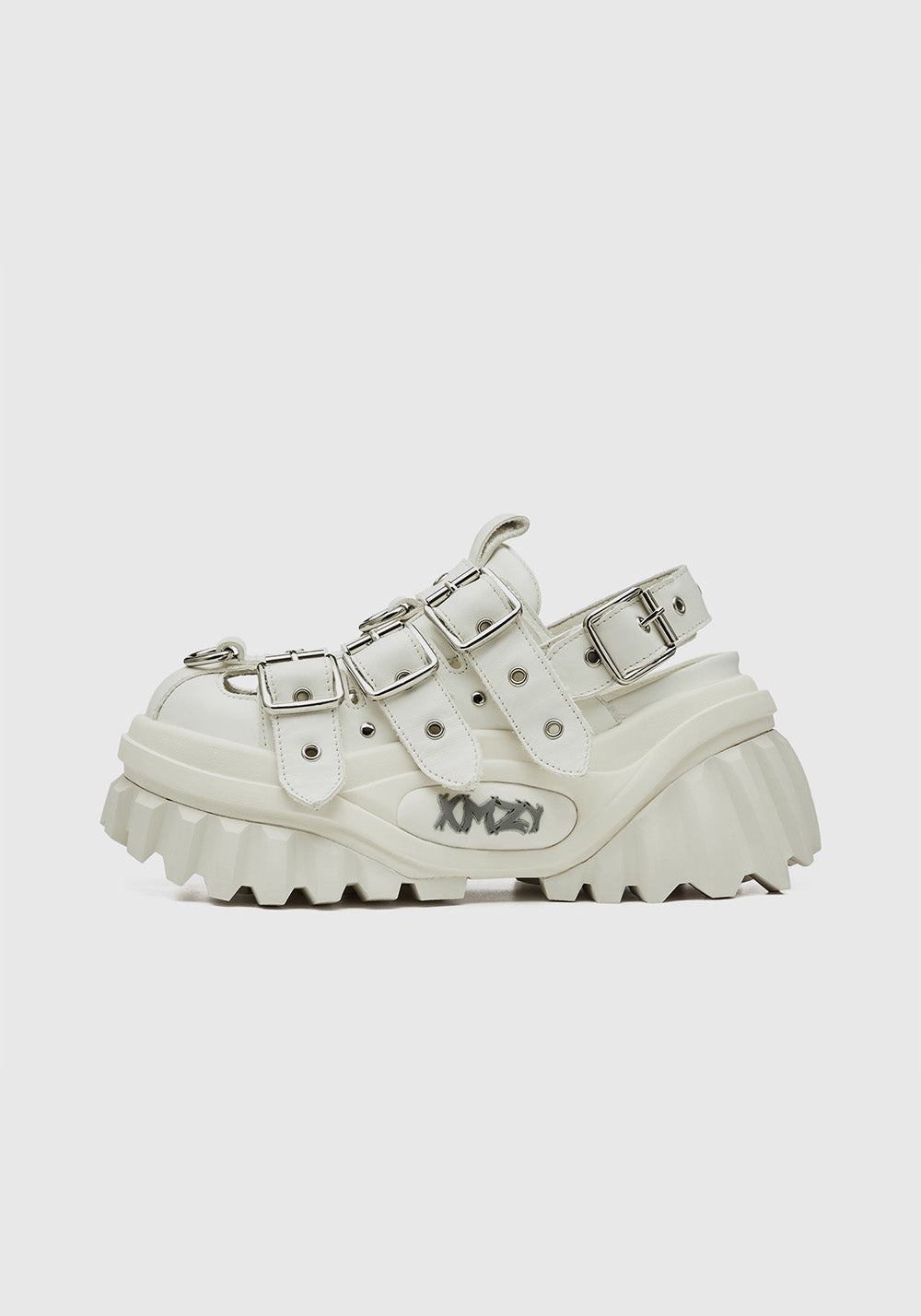 XMZY | Metallic Punk Platform Sandals-White - PSYLOS 1, XMZY | Metallic Punk Platform Sandals-White, Sandals, XMZY•JAPAN, PSYLOS 1