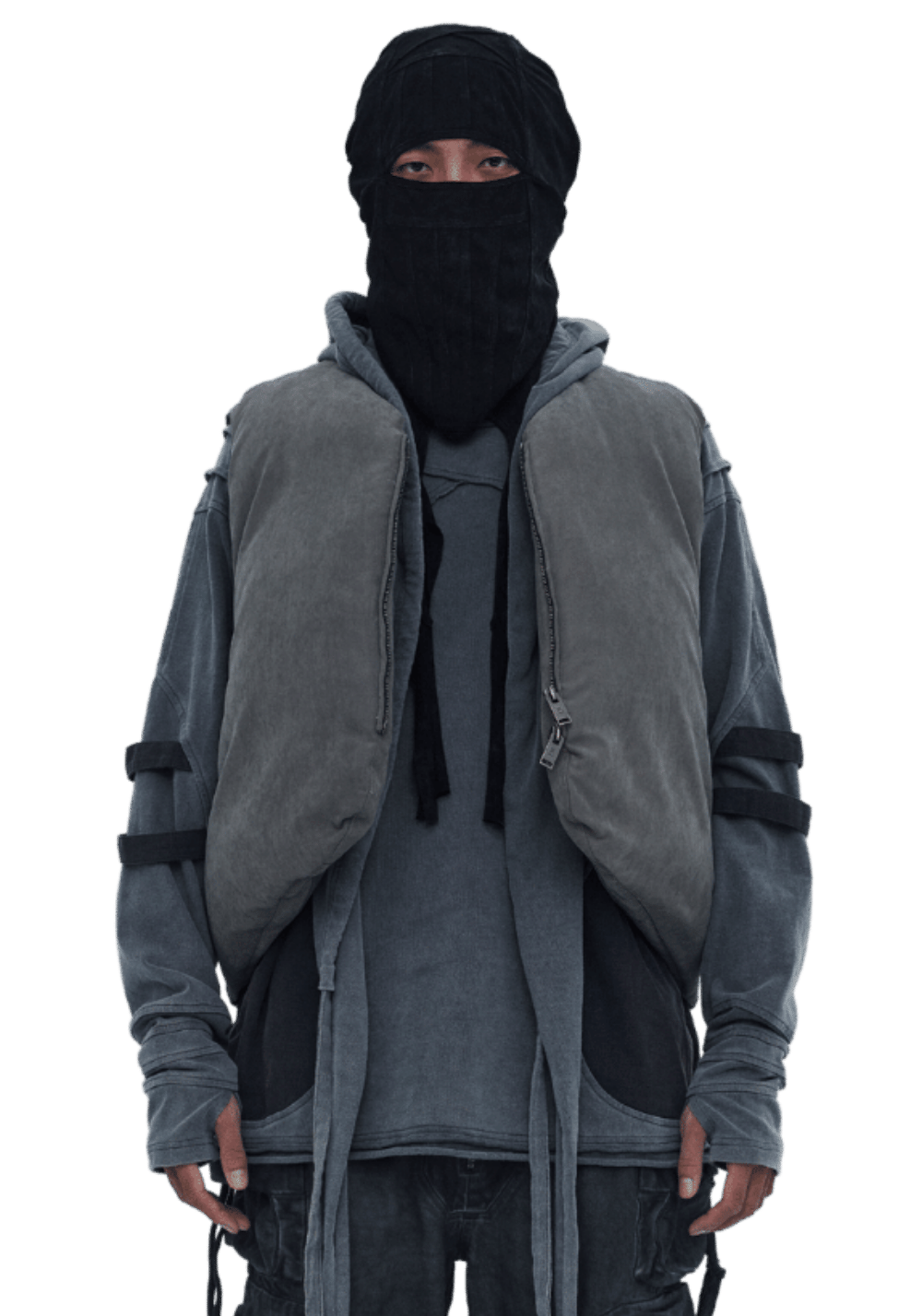 Irregular Geometric Structure Down Vest - PSYLOS 1, Irregular Geometric Structure Down Vest, Vest, D5ove, PSYLOS 1
