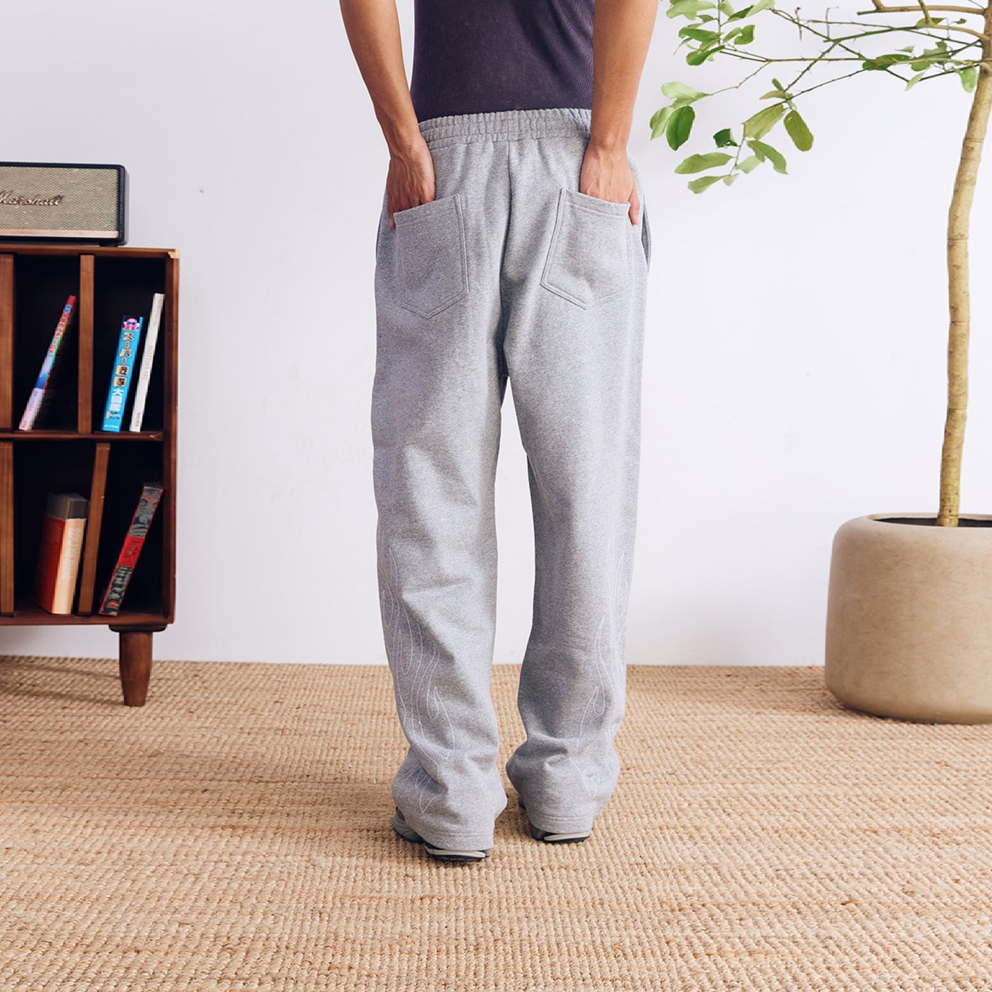 BURNIN Flame Darts Fire Embroidery Casual Sports Pants - PSYLOS 1, BURNIN Flame Darts Fire Embroidery Casual Sports Pants, Pants, Burnin, PSYLOS 1