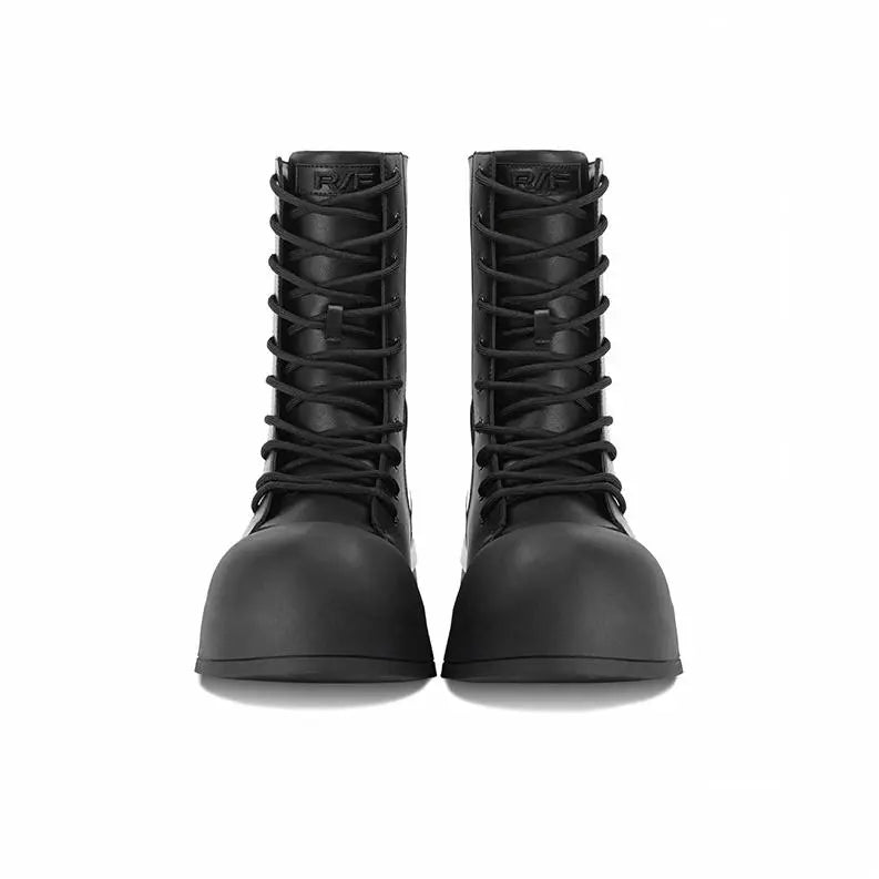 FVVO丨Ironclad Beetle PU Black Leather Boots-Black - PSYLOS 1, FVVO丨Ironclad Beetle PU Black Leather Boots-Black, Boots, FVVO&ROCKSTA•JAPAN, PSYLOS 1