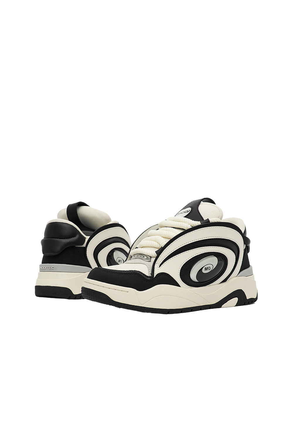 MODITEC Snail Shoes Black And White Panda Skateboarding Shoes