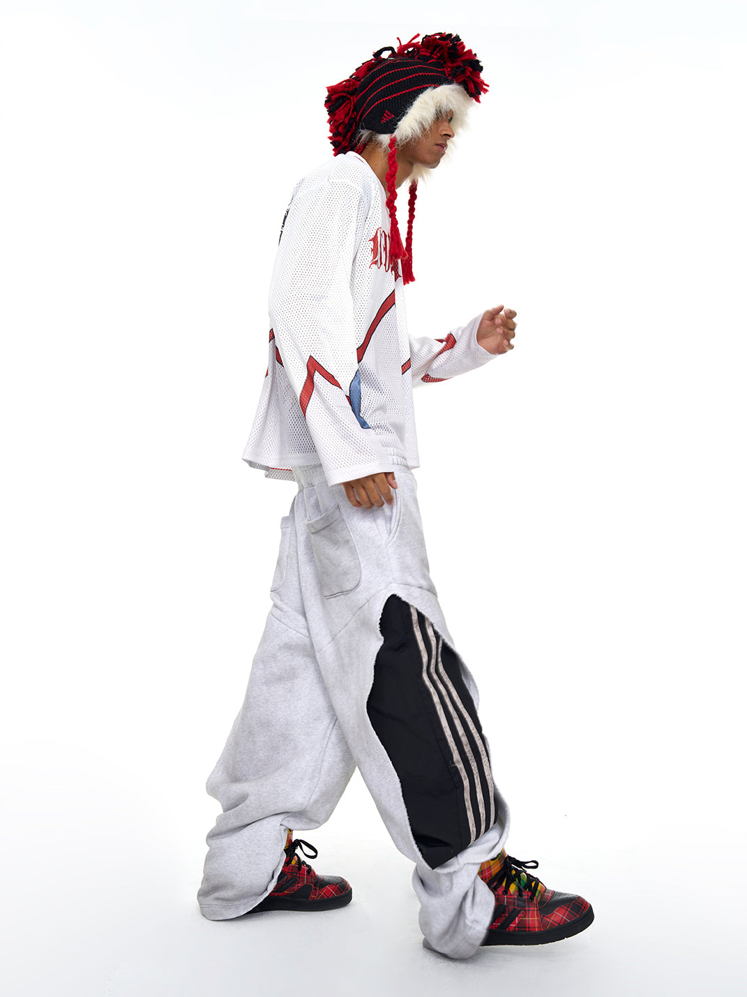 Fourth3ex | Two Tone Double Waist Wide Leg Pants - PSYLOS 1, Fourth3ex | Two Tone Double Waist Wide Leg Pants, Pants, Fourth3ex, PSYLOS 1