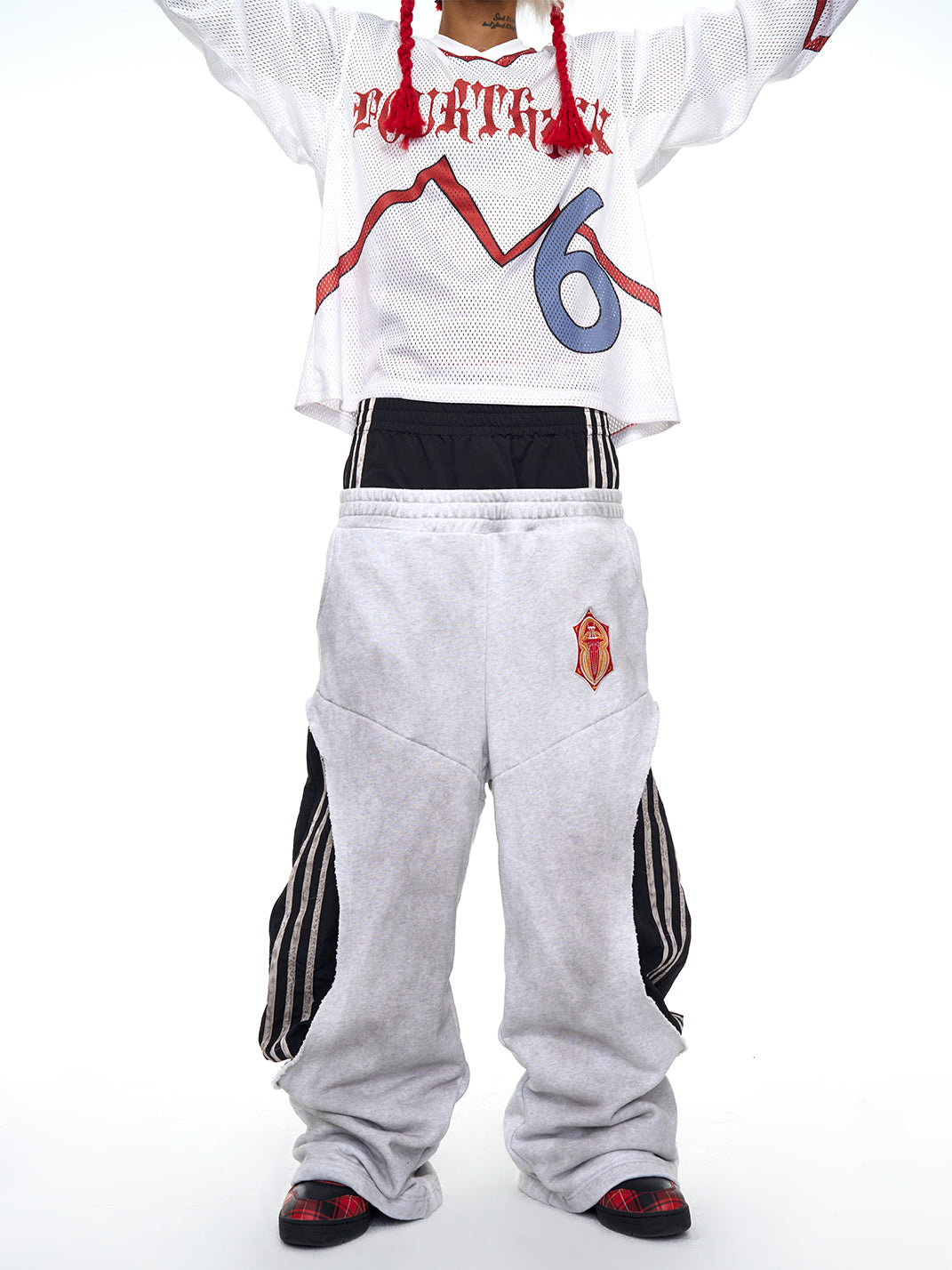 Fourth3ex | Two Tone Double Waist Wide Leg Pants - PSYLOS 1, Fourth3ex | Two Tone Double Waist Wide Leg Pants, Pants, Fourth3ex, PSYLOS 1