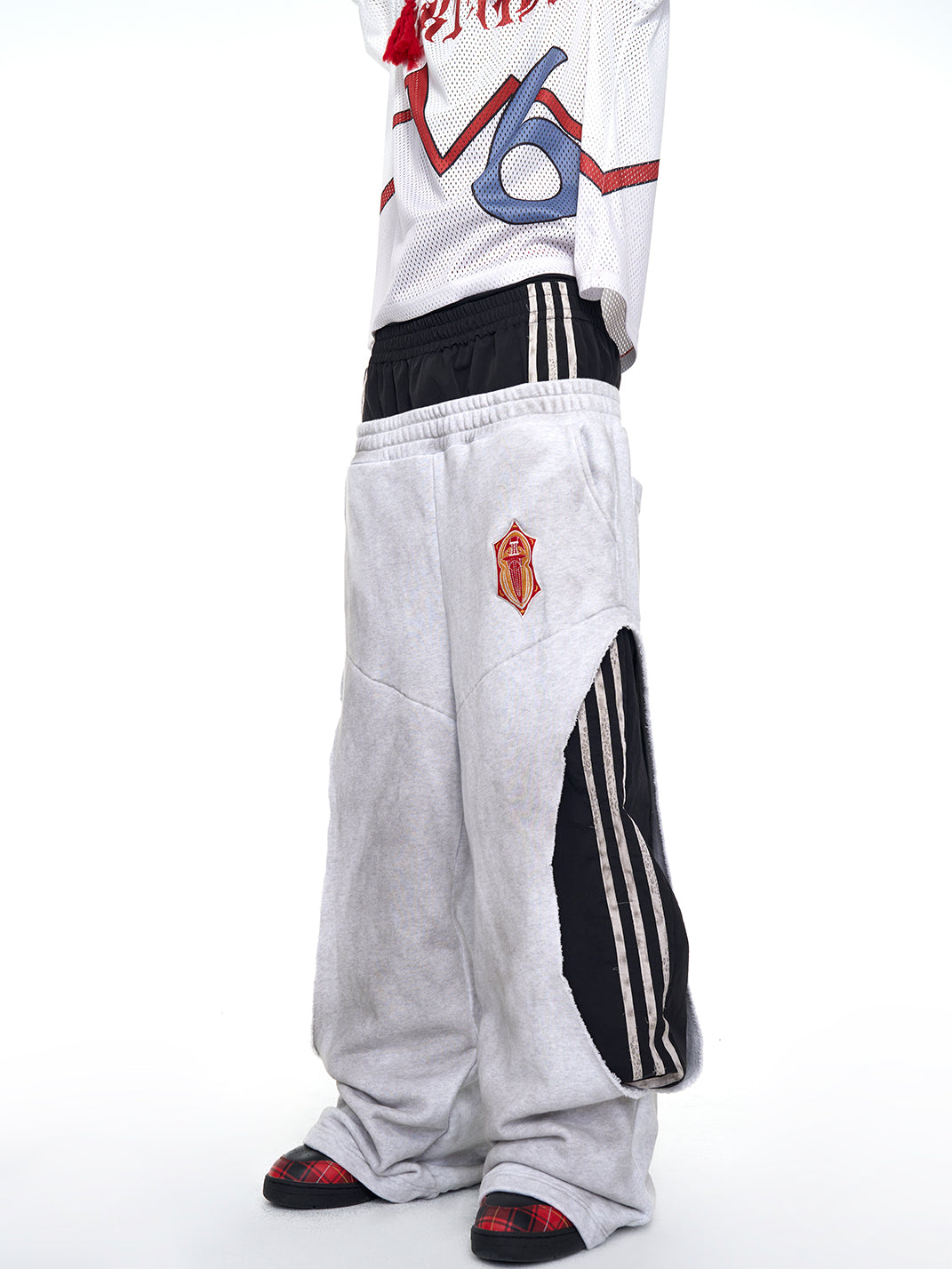 Fourth3ex | Two Tone Double Waist Wide Leg Pants - PSYLOS 1, Fourth3ex | Two Tone Double Waist Wide Leg Pants, Pants, Fourth3ex, PSYLOS 1