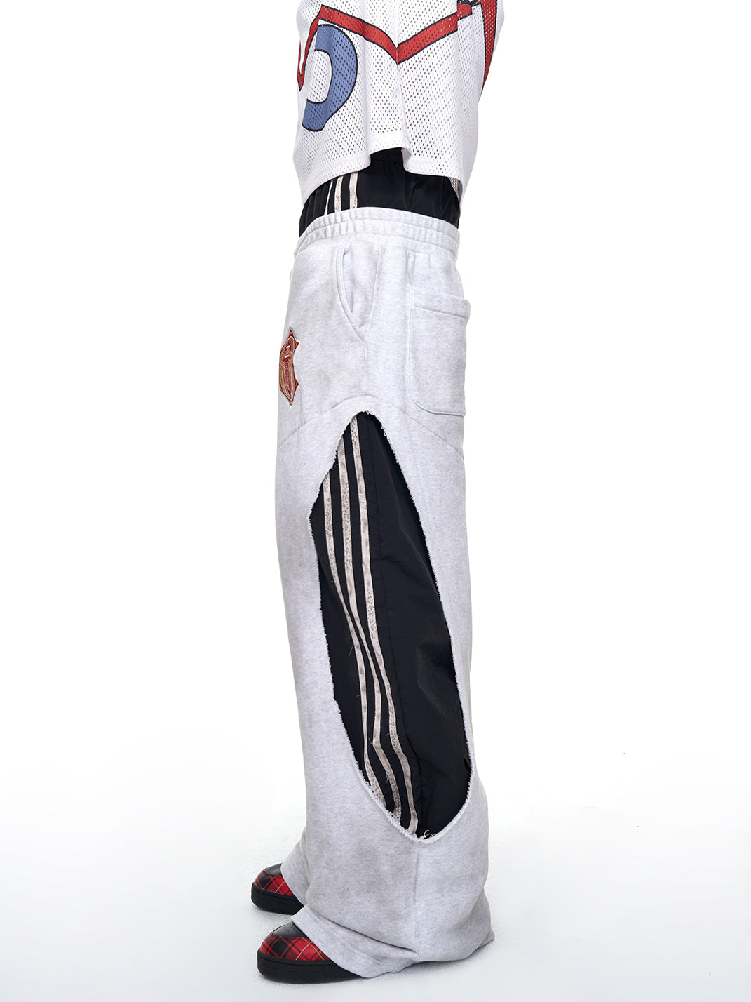 Fourth3ex | Two Tone Double Waist Wide Leg Pants - PSYLOS 1, Fourth3ex | Two Tone Double Waist Wide Leg Pants, Pants, Fourth3ex, PSYLOS 1