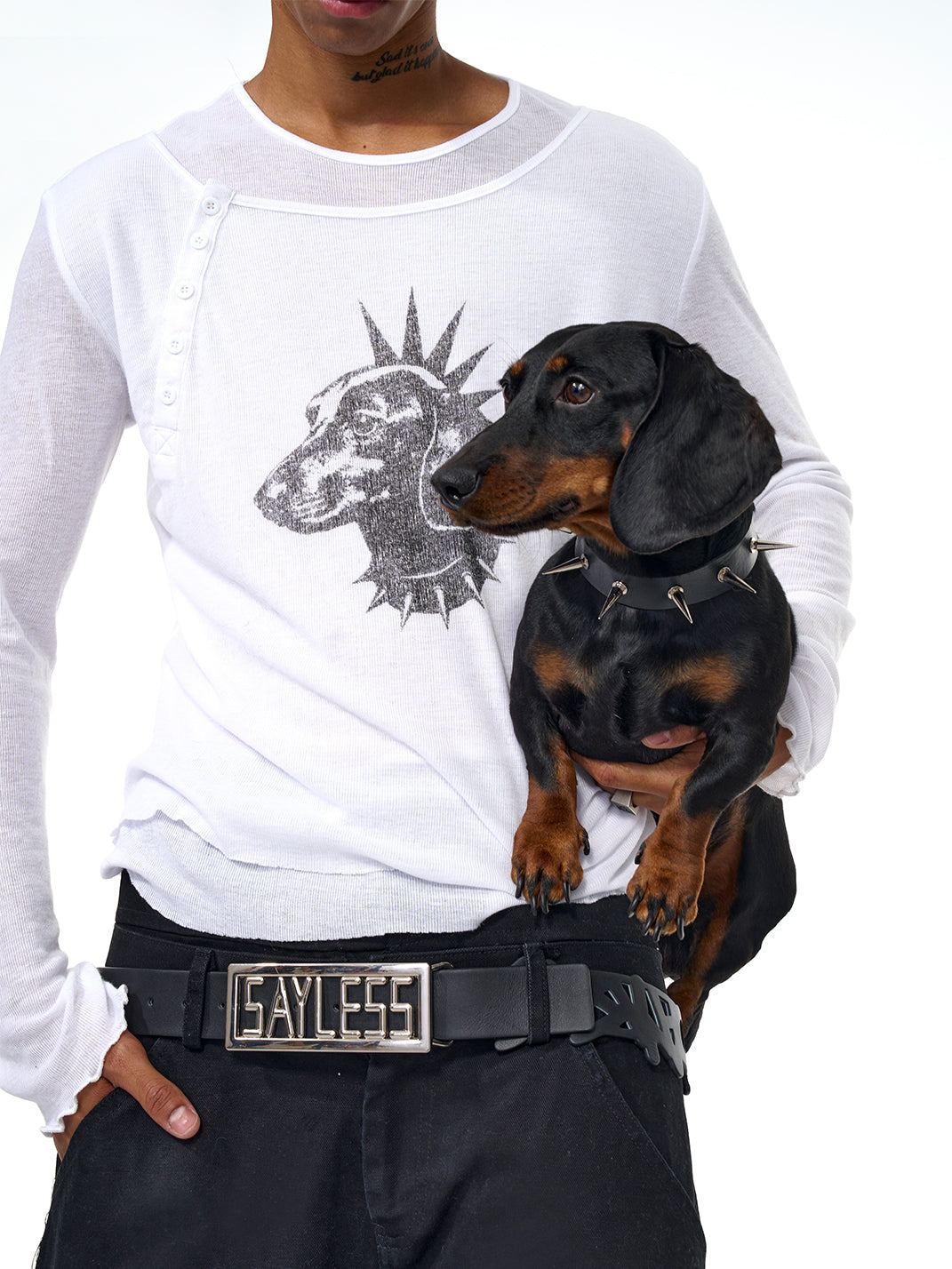 Fourth3ex | Punk Dog Double Layer Long Sleeve Tee - PSYLOS 1, Fourth3ex | Punk Dog Double Layer Long Sleeve Tee, T-Shirt, Fourth3ex, PSYLOS 1