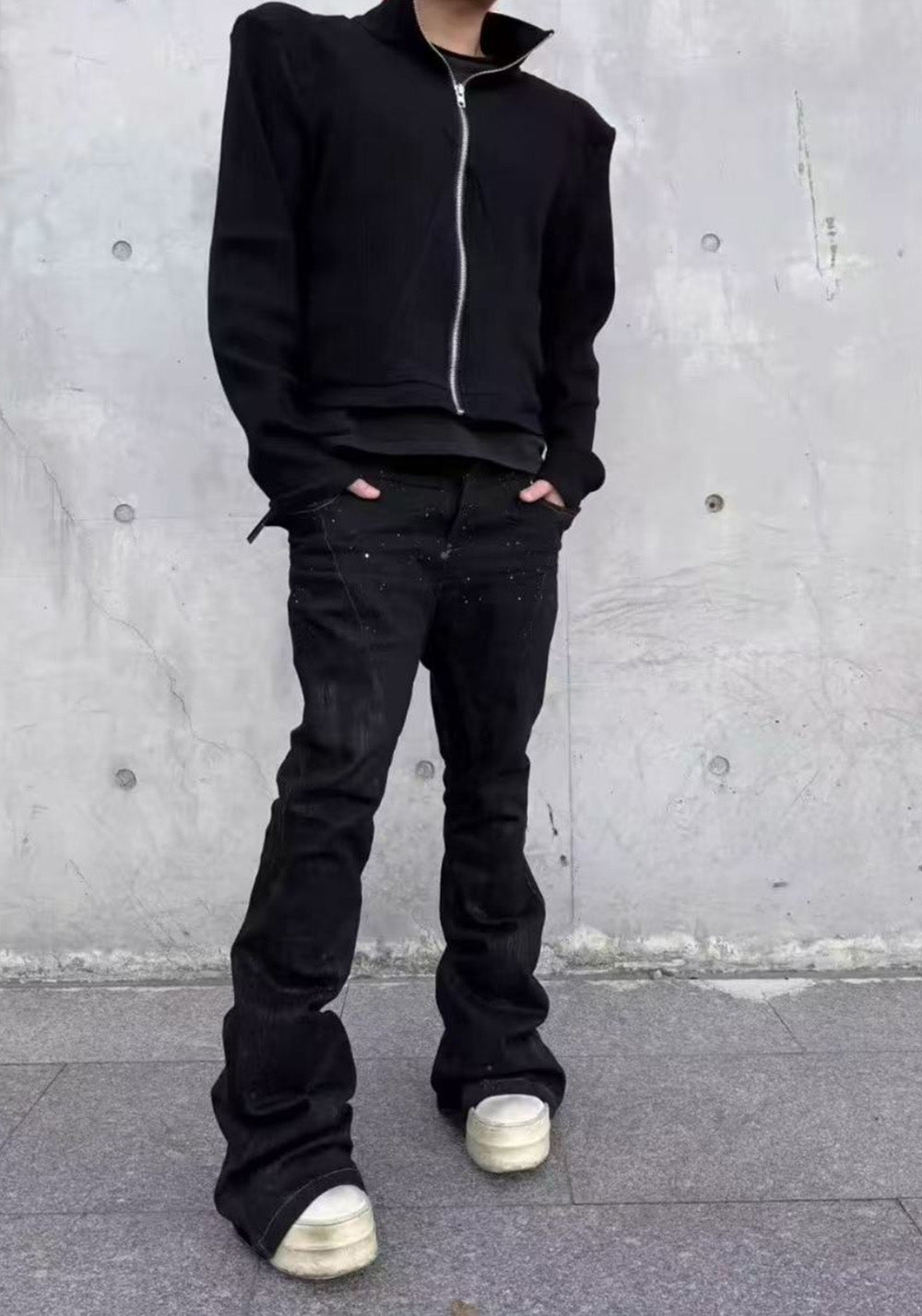 Disark│Knitted Shoulder-Pad Cardigan - PSYLOS 1, Disark│Knitted Shoulder-Pad Cardigan, Top, Disark, PSYLOS 1