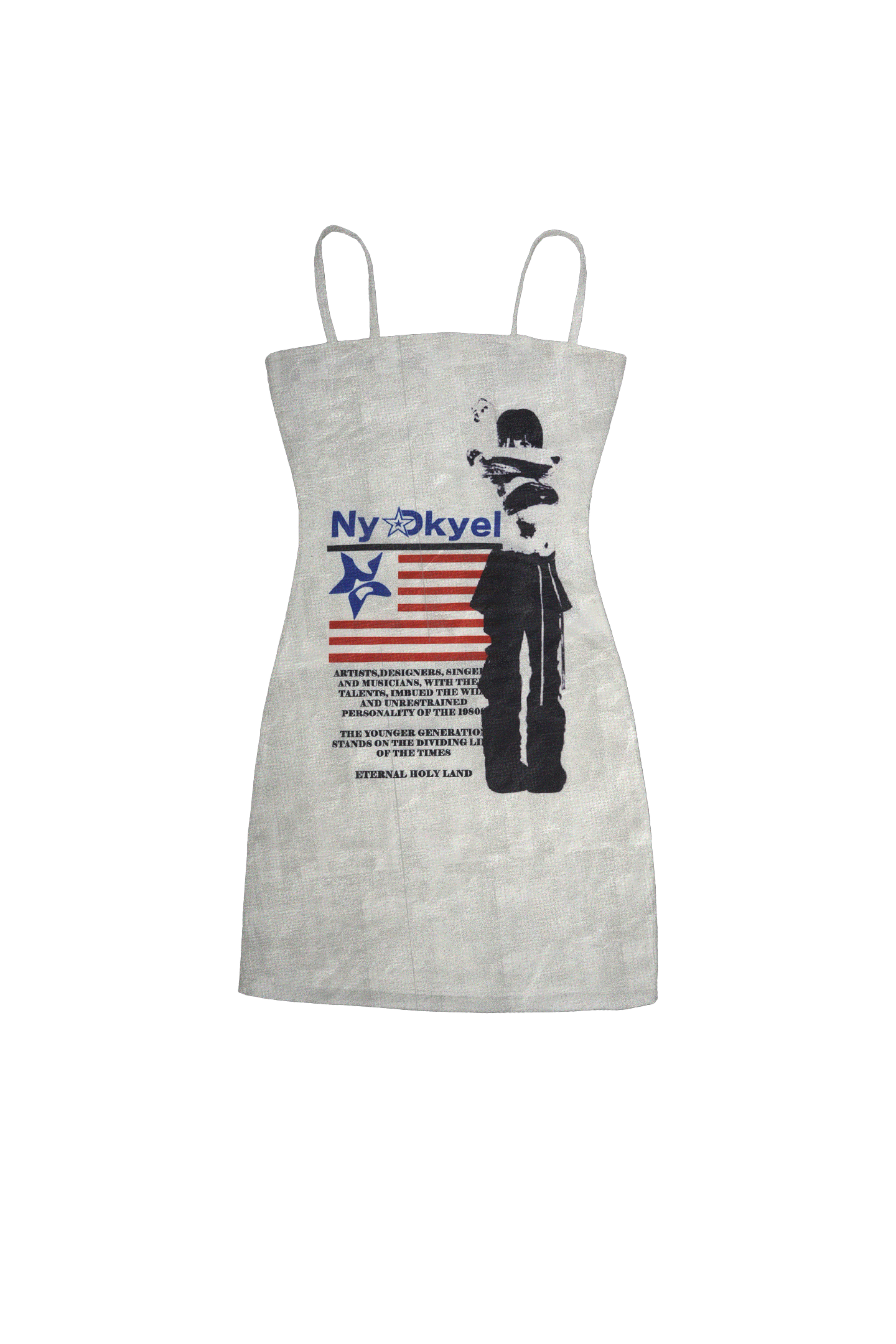 Flag Print Anti-Exposure Dress - PSYLOS 1, Flag Print Anti-Exposure Dress, Dresses, NyDkyel, PSYLOS 1