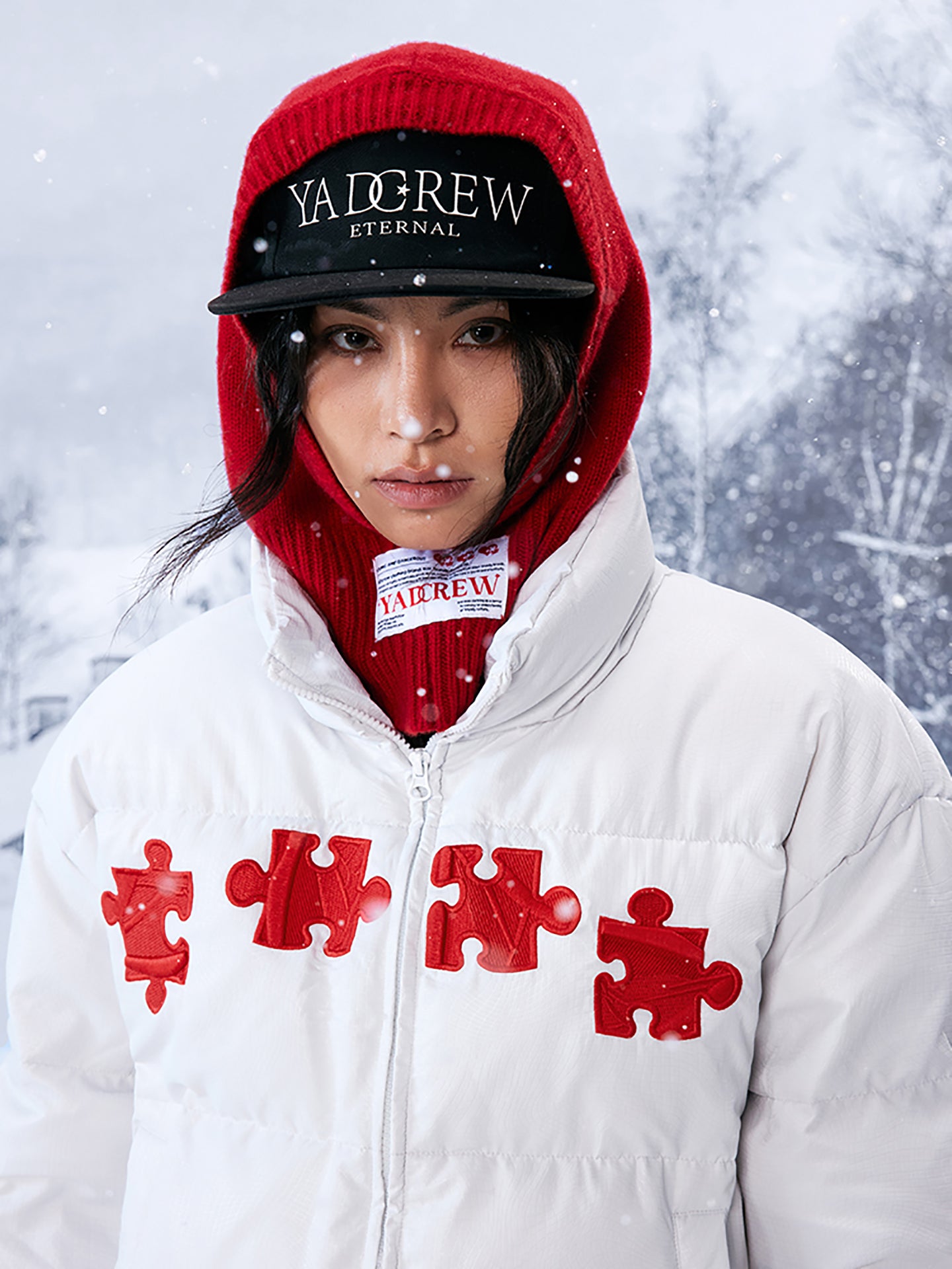 YADcrew | 3D Geometric Embroidery Down Jacket - PSYLOS 1, YADcrew | 3D Geometric Embroidery Down Jacket, Down Jacket, YADcrew•JAPAN, PSYLOS 1