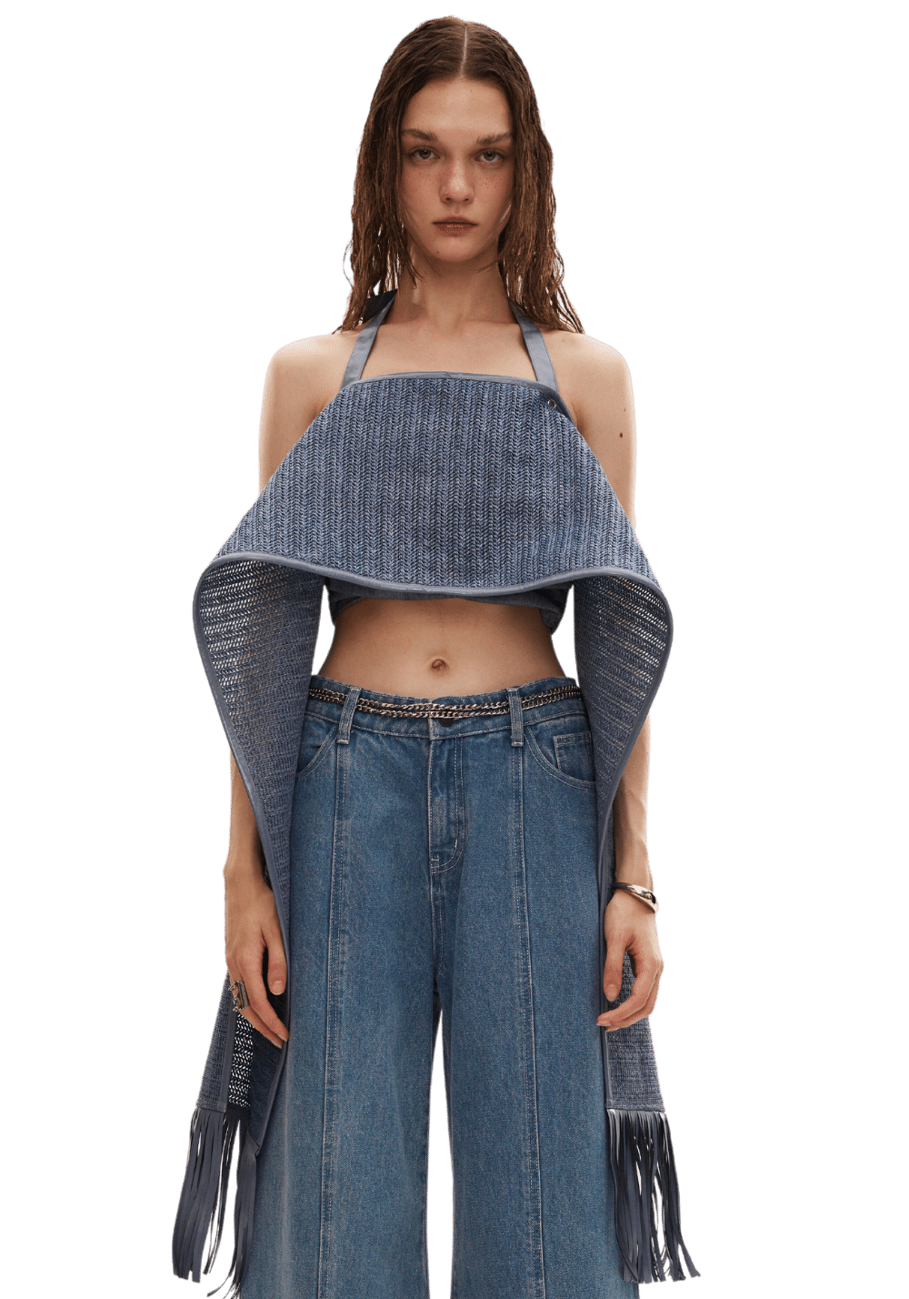 Halter Knitted Scarf Style Top - PSYLOS 1, Halter Knitted Scarf Style Top, T-Shirt, LEEWEI, PSYLOS 1