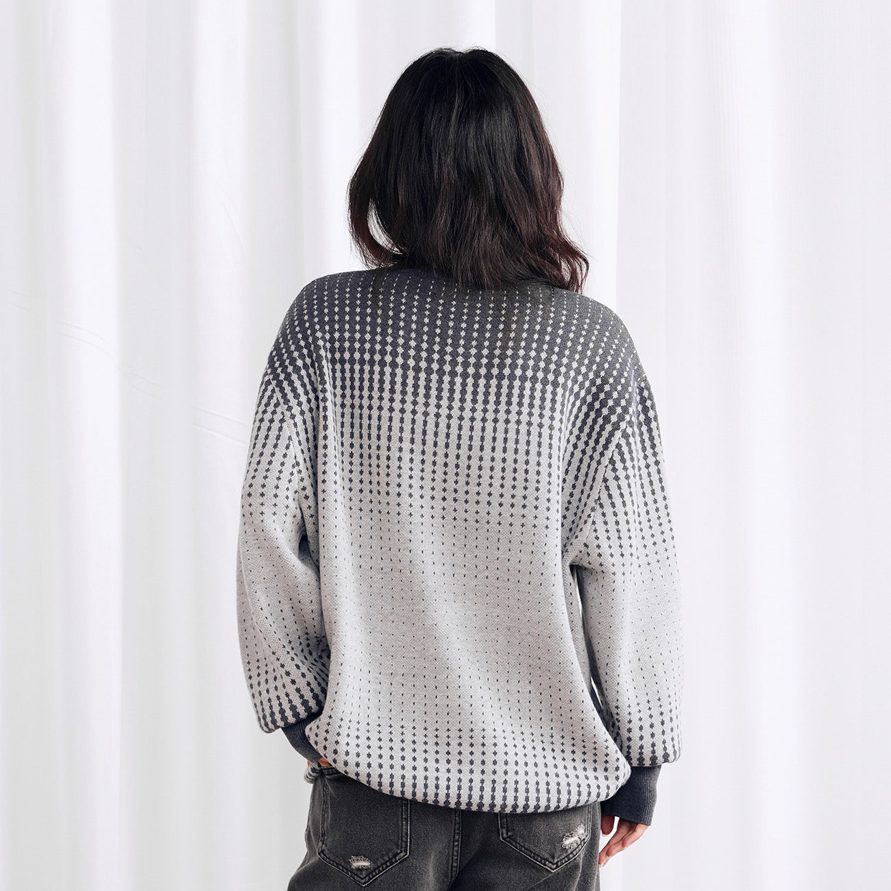 Jacquard Gradient Sweater - PSYLOS 1, Jacquard Gradient Sweater, Sweater, Burnin, PSYLOS 1