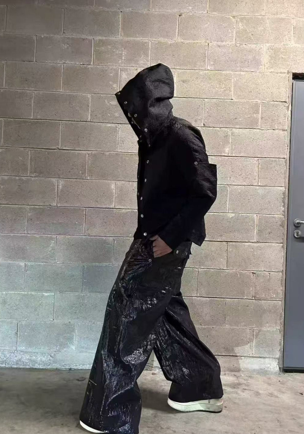 Disark│Crinkled Textured Wide-Leg Pants - PSYLOS 1, Disark│Crinkled Textured Wide-Leg Pants, Pants, Disark, PSYLOS 1