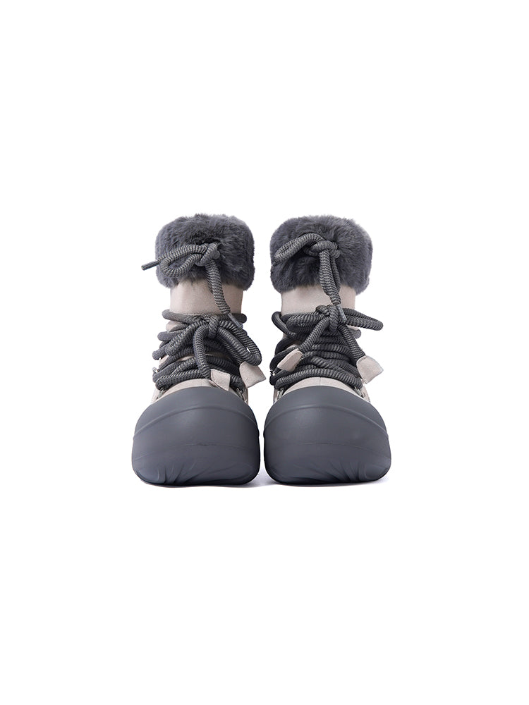 Short Fur Long Tube Snow Boots