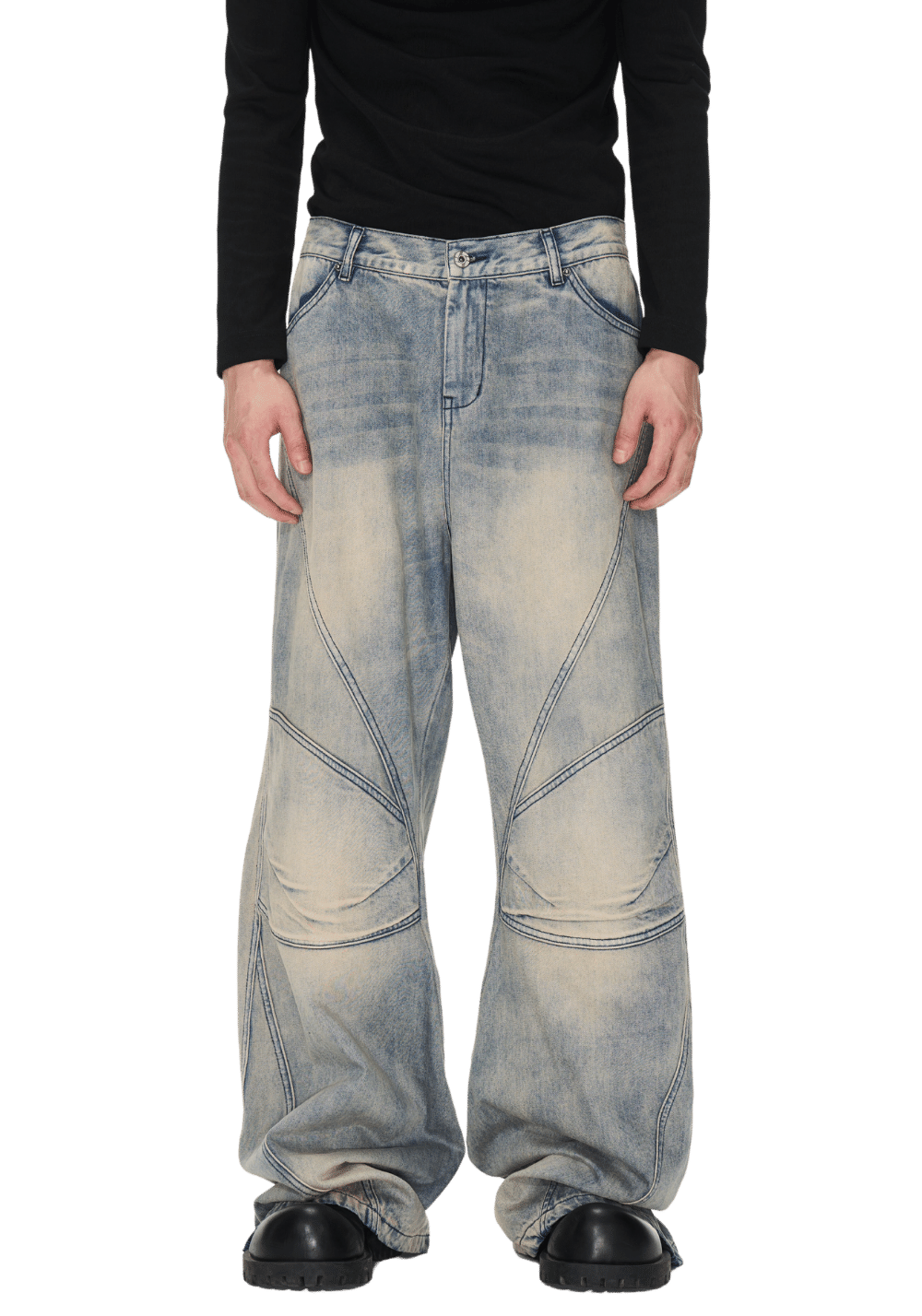 Washed Gradient Denim Jeans - PSYLOS 1, Washed Gradient Denim Jeans, Pants, BLIND NO PLAN, PSYLOS 1