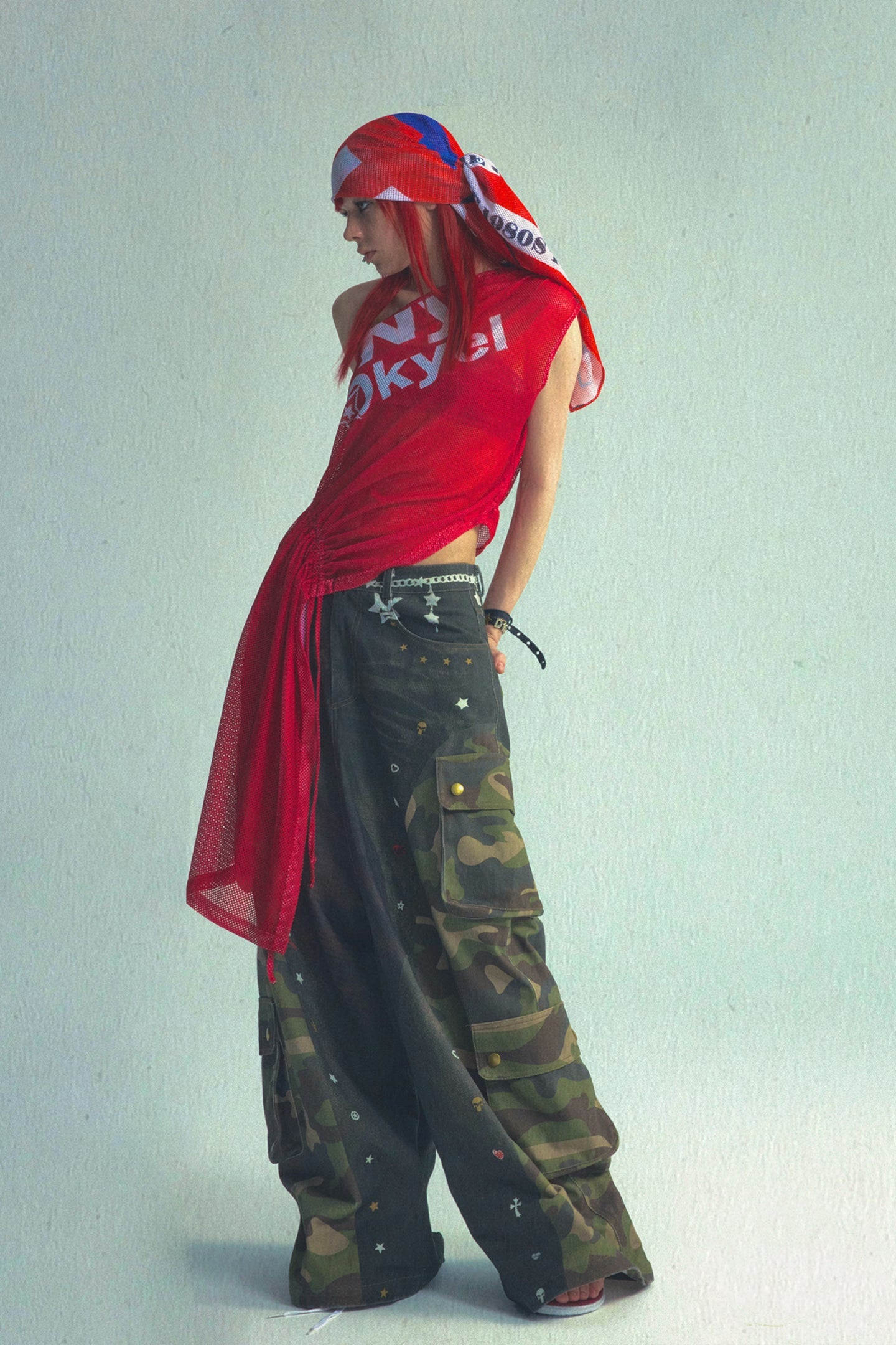 Asym Print Drawstring Tee - PSYLOS 1, Asym Print Drawstring Tee, Tank Top, NyDkyel, PSYLOS 1