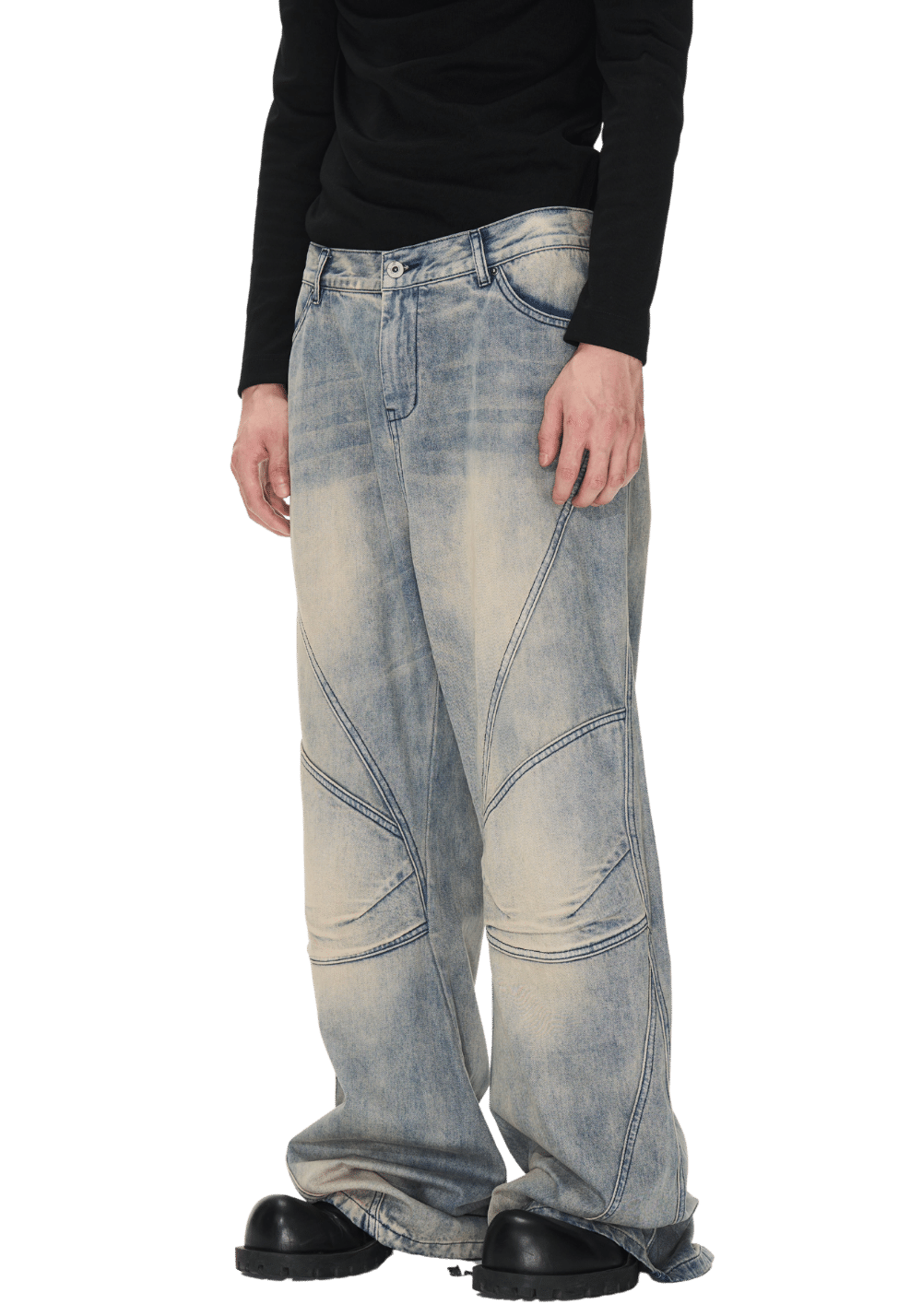 ISSEYMIYAKE一点物 Personsoul Destructive Denim Jeans - デニム/ジーンズ