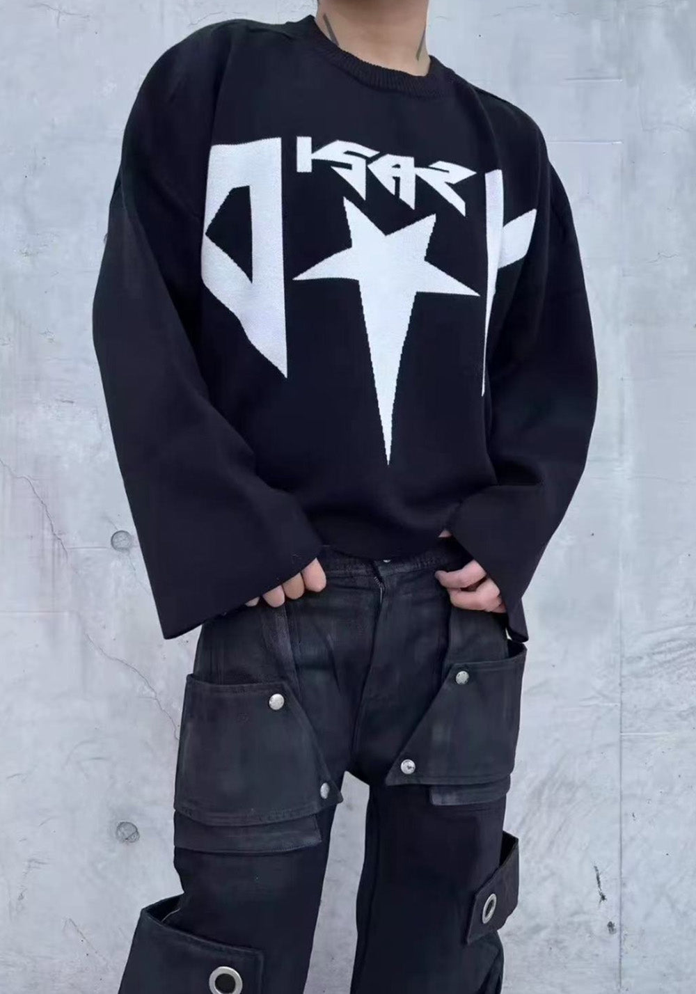 Disark│Jacquard Knit Sweatshirt - PSYLOS 1, Disark│Jacquard Knit Sweatshirt, Sweatshirt, Disark, PSYLOS 1