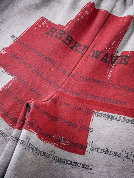 REBEL WAVE | Distressed Reversible Slogan Sweatpants - PSYLOS 1, REBEL WAVE | Distressed Reversible Slogan Sweatpants, Sweatpants, REBEL WAVE, PSYLOS 1