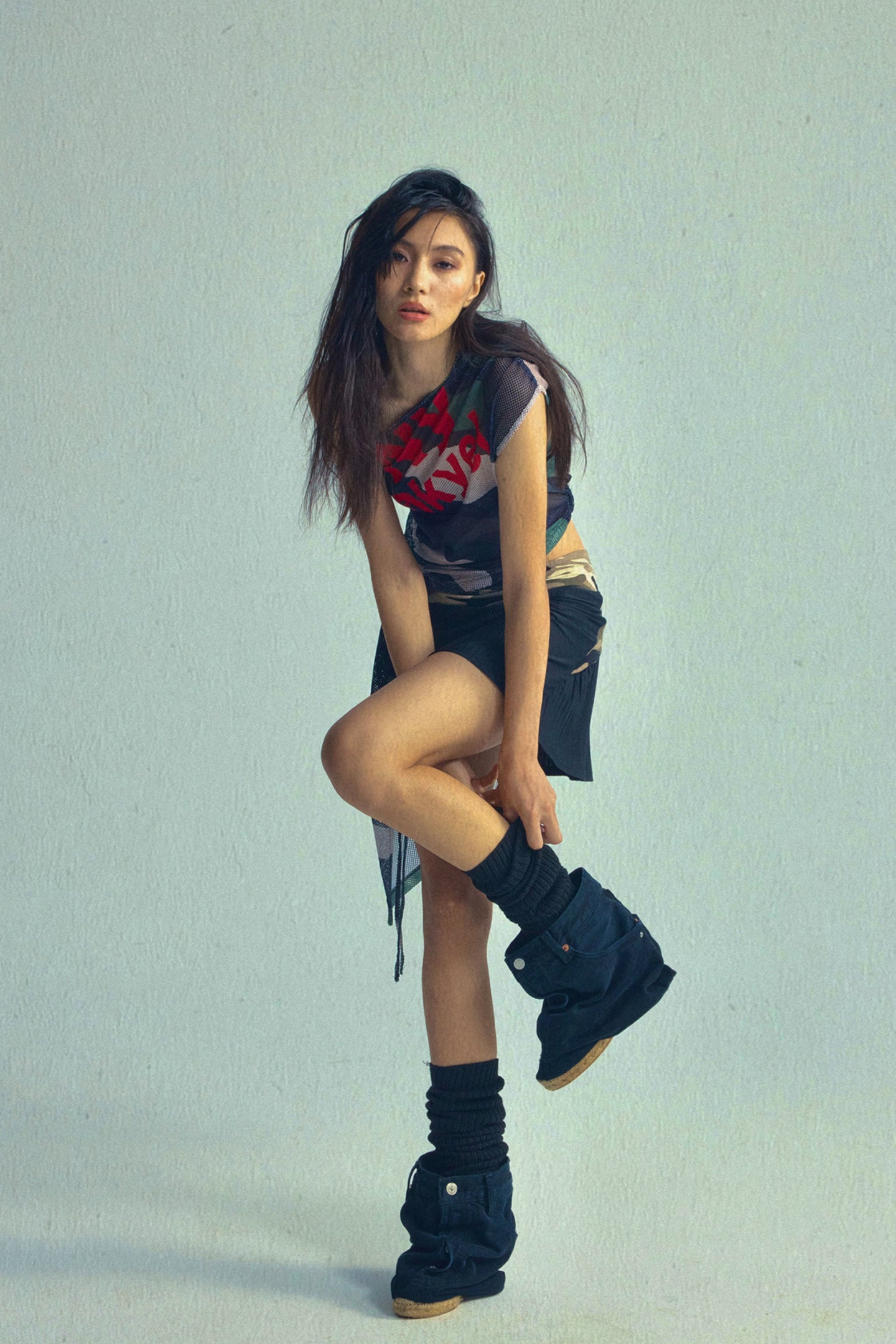 Asym Print Drawstring Tee - PSYLOS 1, Asym Print Drawstring Tee, Tank Top, NyDkyel, PSYLOS 1