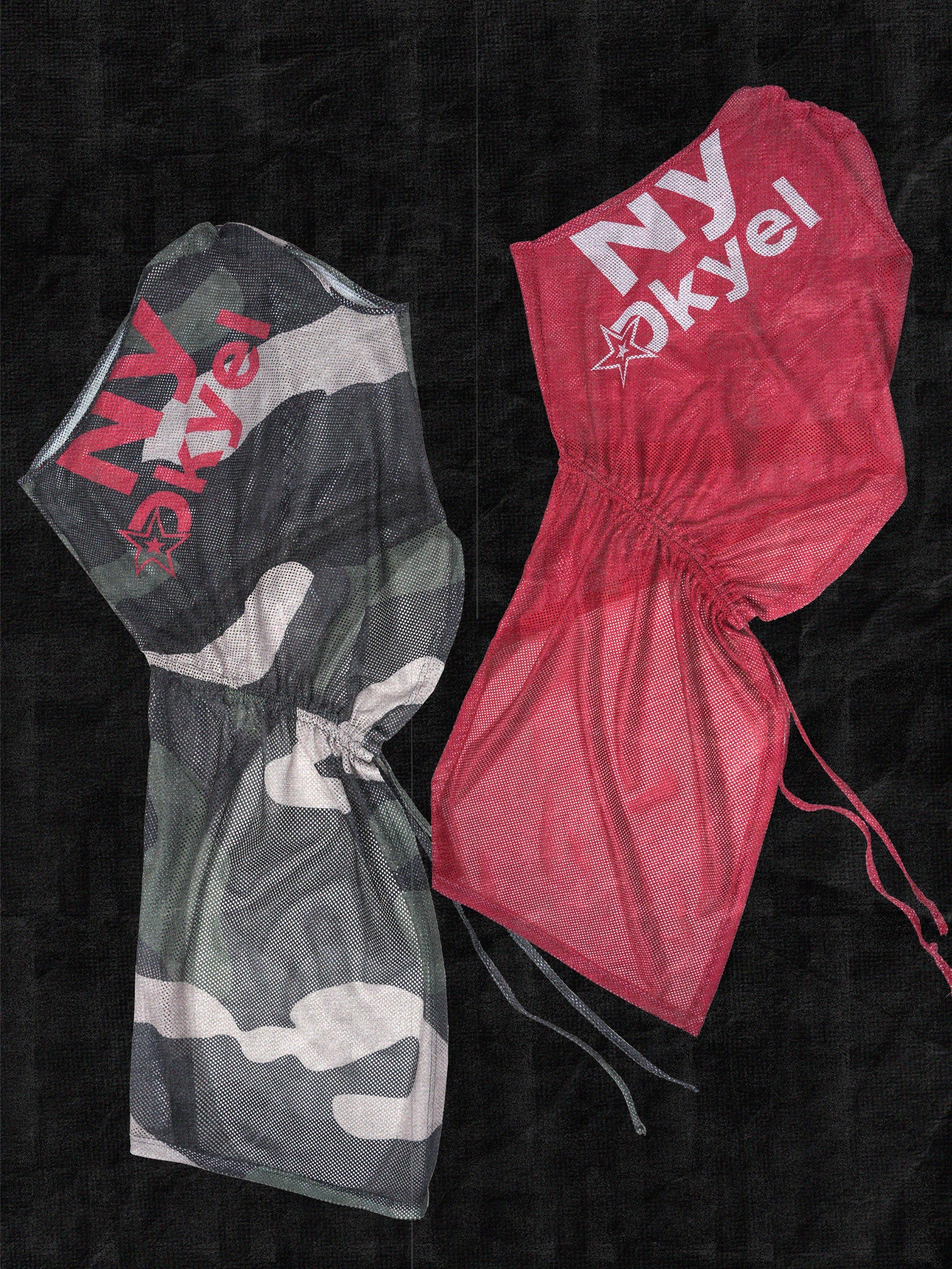 Asym Print Drawstring Tee - PSYLOS 1, Asym Print Drawstring Tee, Tank Top, NyDkyel, PSYLOS 1