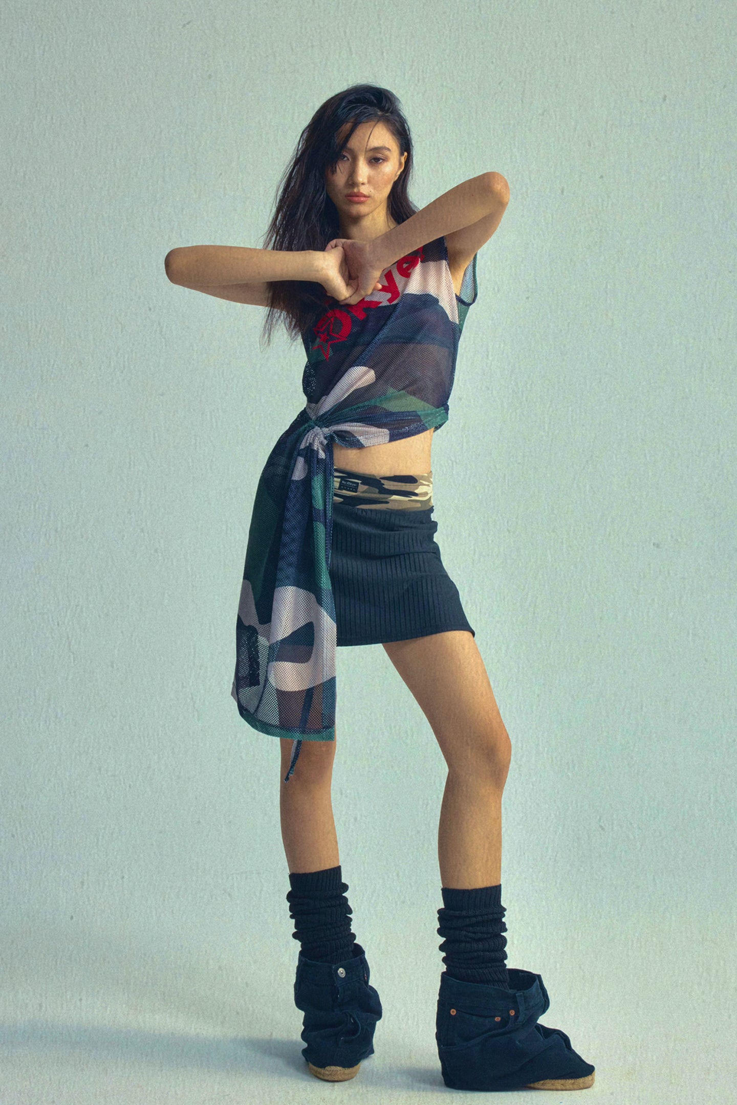 Asym Print Drawstring Tee - PSYLOS 1, Asym Print Drawstring Tee, Tank Top, NyDkyel, PSYLOS 1