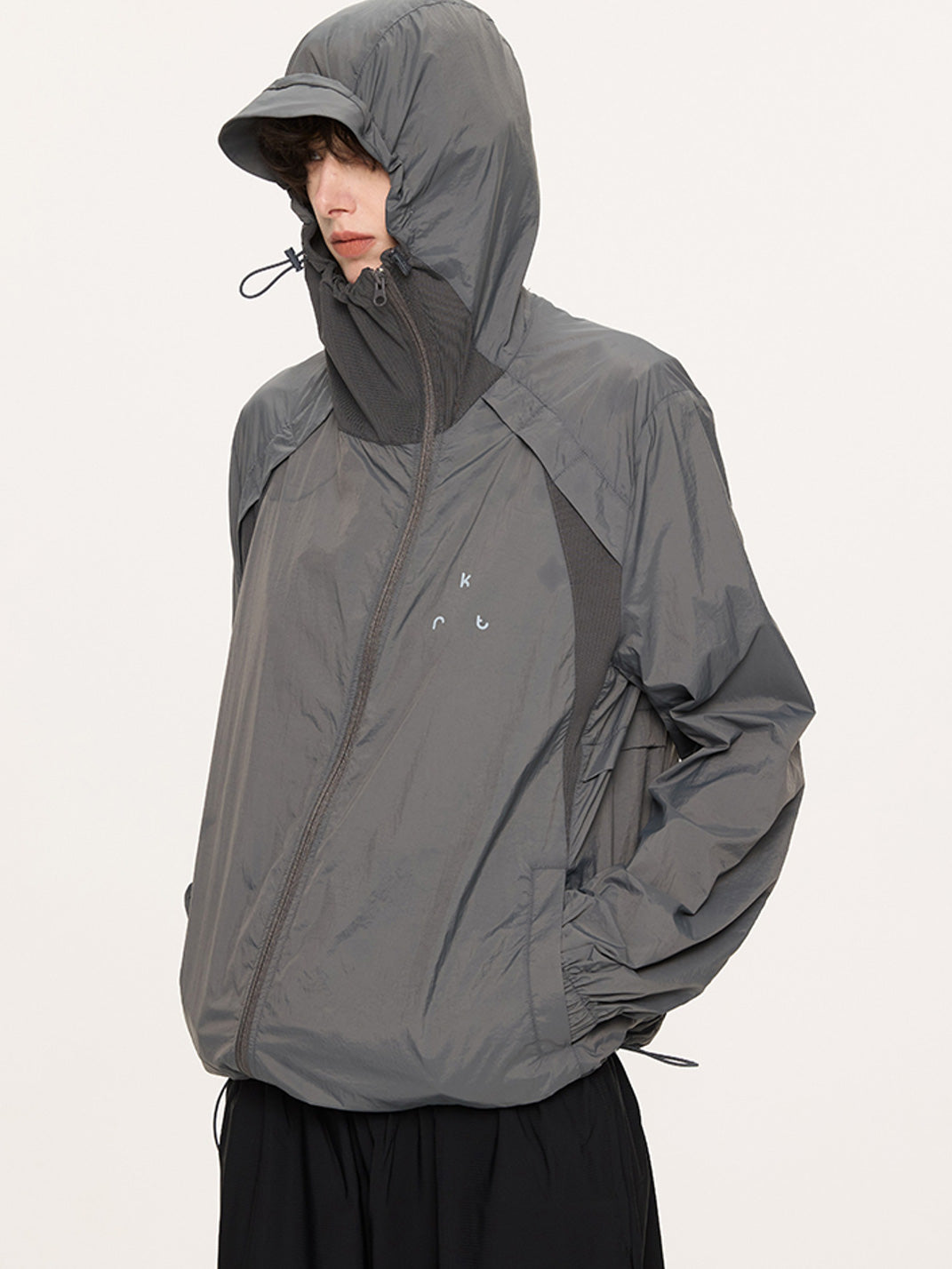 KREATE | Sun Block Asymmetrical Hooded Wind Breaker - PSYLOS 1, KREATE | Sun Block Asymmetrical Hooded Wind Breaker, Tops, KREATE, PSYLOS 1