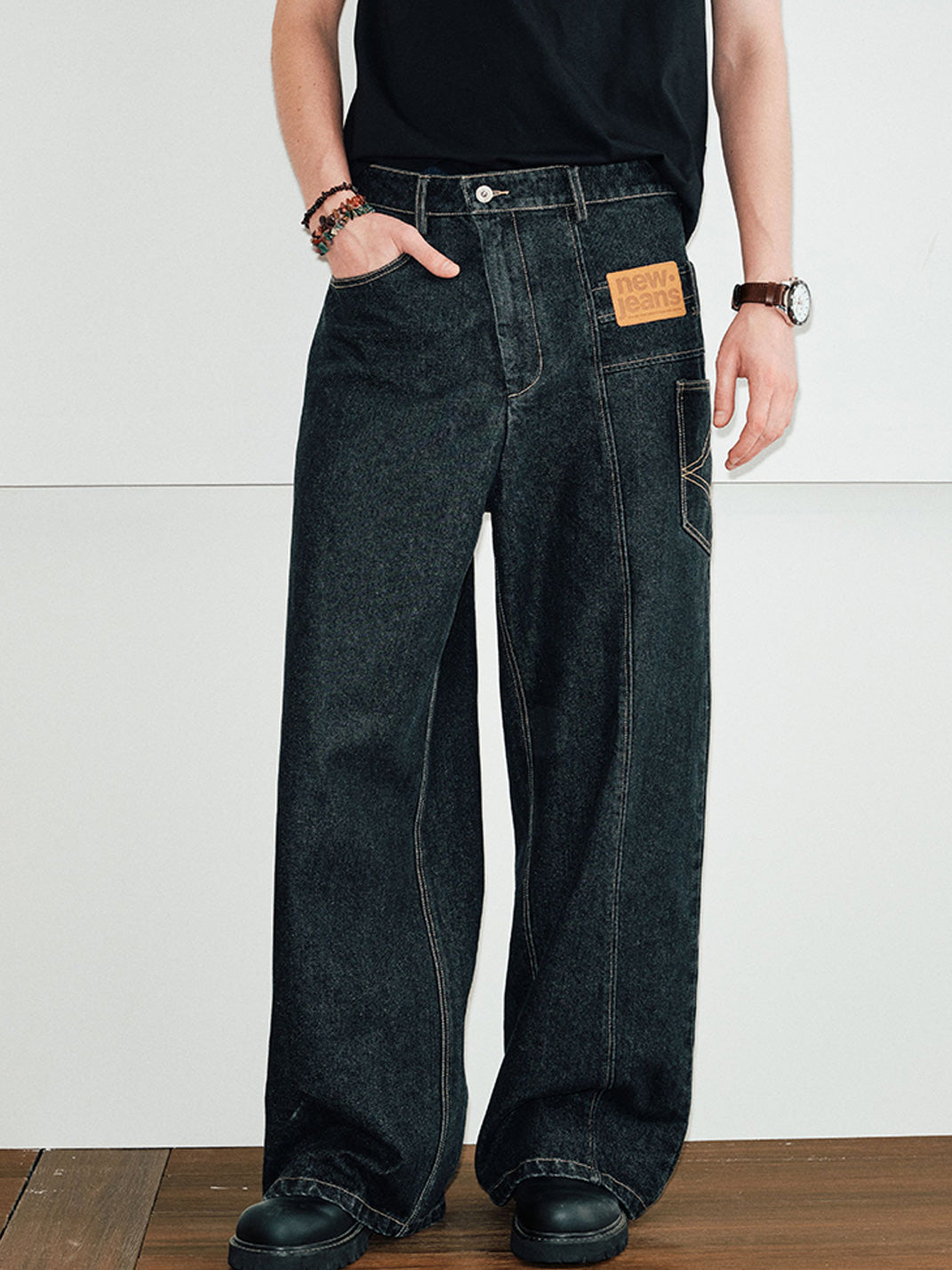 KREATE | Deconstruct Series Asymmetrical Straight Leg Jeans - PSYLOS 1, KREATE | Deconstruct Series Asymmetrical Straight Leg Jeans, Bottoms, KREATE, PSYLOS 1