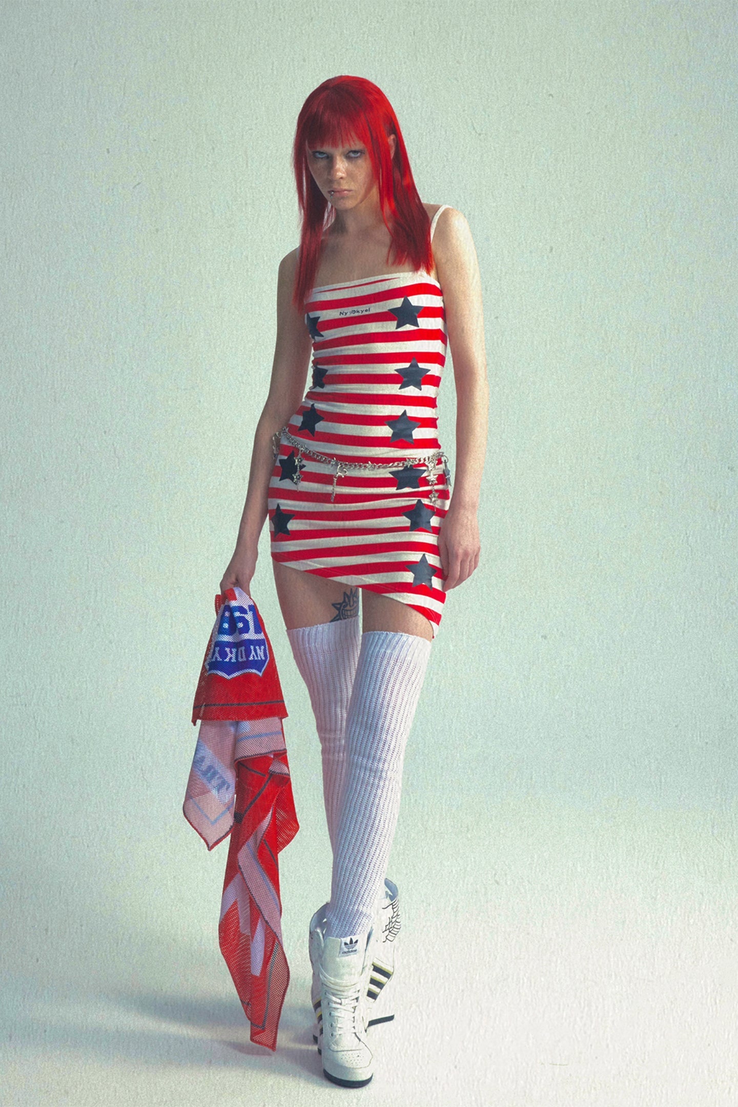 Retro Star Stripe Asym Dress - PSYLOS 1, Retro Star Stripe Asym Dress, Tank Top, NyDkyel, PSYLOS 1