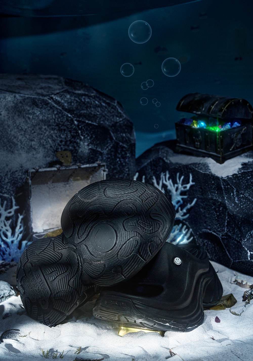 SMILEY丨Starfish Series Slippers-Black - PSYLOS 1, SMILEY丨Starfish Series Slippers-Black, Slippers, SMILEY•JAPAN, PSYLOS 1