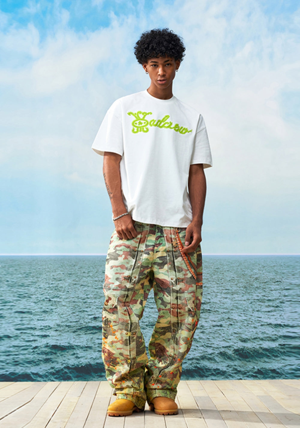 YADcrew丨YADcrew Knot-Embroidered Logo Tee-Green - PSYLOS 1, YADcrew丨YADcrew Knot-Embroidered Logo Tee-Green, T-Shirt, YADcrew•JAPAN, PSYLOS 1