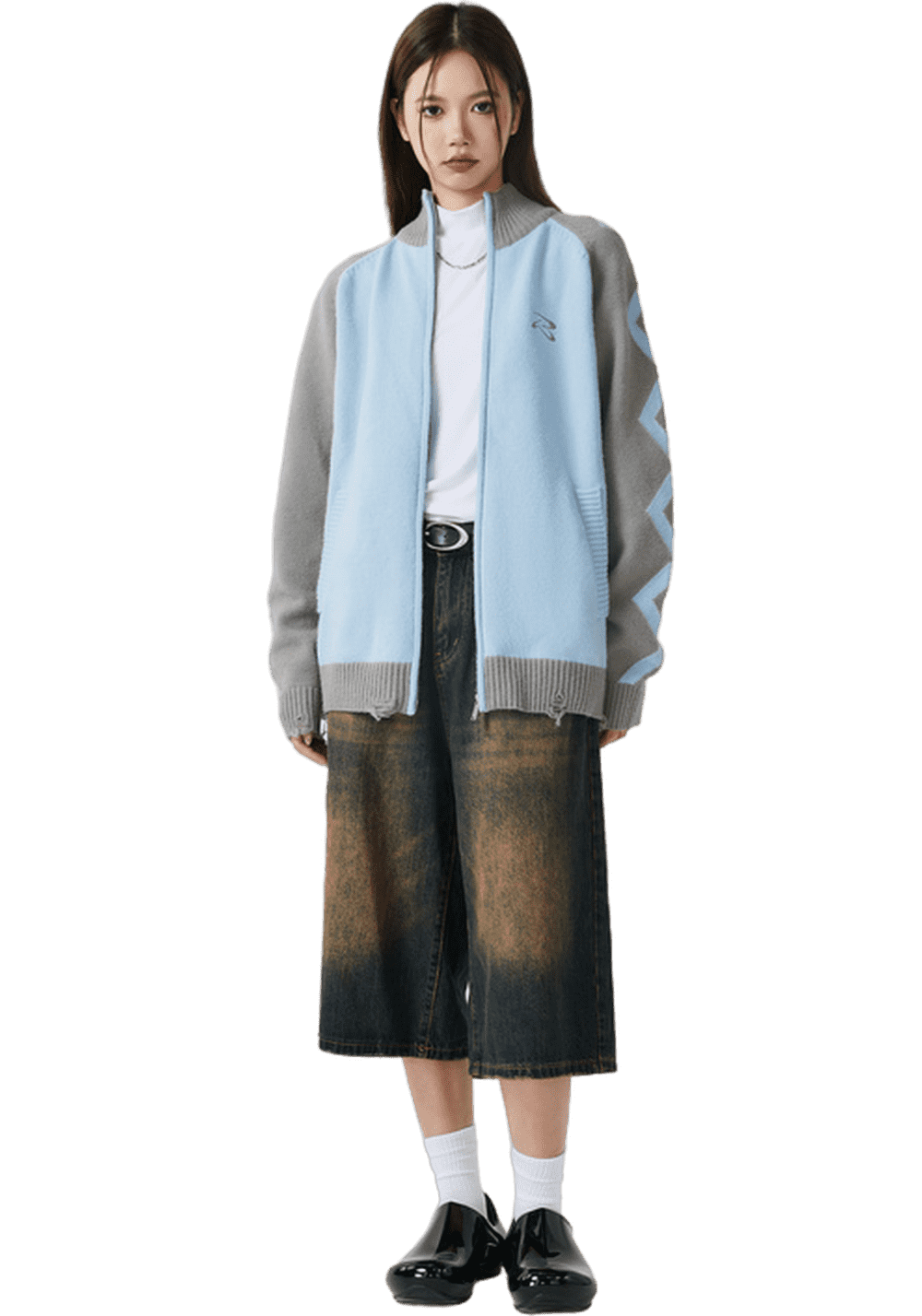 Rippled Raglan Sleeve Turtleneck Sweater - PSYLOS 1, Rippled Raglan Sleeve Turtleneck Sweater, Sweater, PCLP, PSYLOS 1