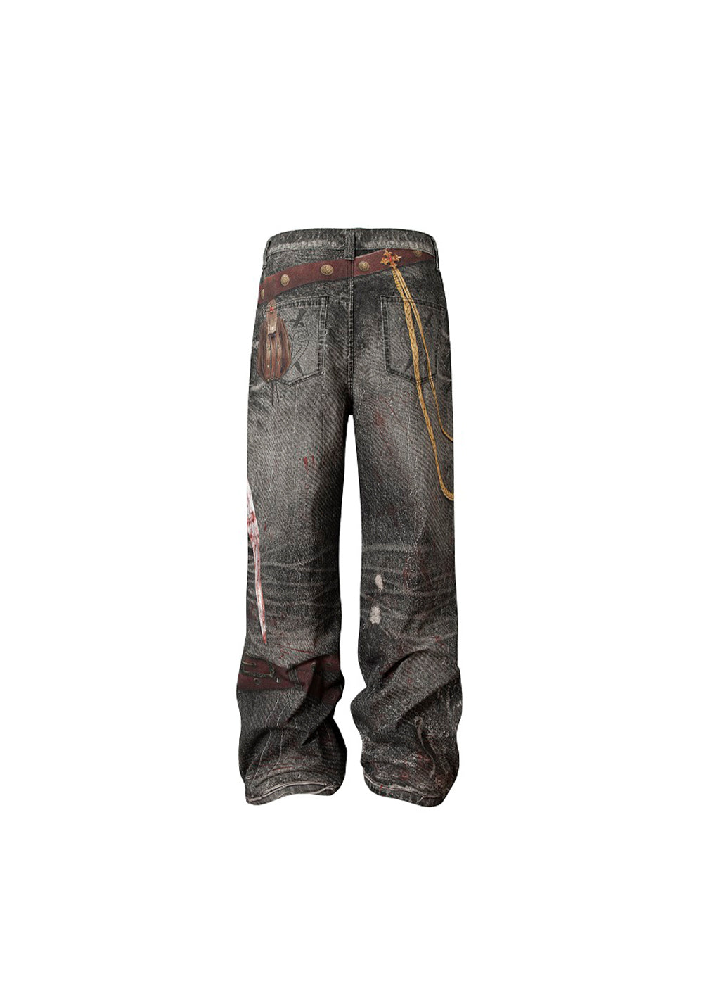 YADcrew丨Bloodbath Knight Sword Printed Jeans - PSYLOS 1, YADcrew丨Bloodbath Knight Sword Printed Jeans, Pants, YADcrew•JAPAN, PSYLOS 1