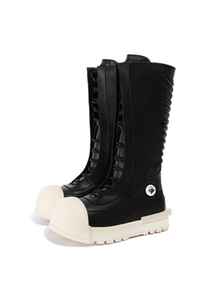 靴 FVVO Ironclad beetle PU Boots FVVO丨Ironclad Beetle PU Black Leather Boots-Black&High