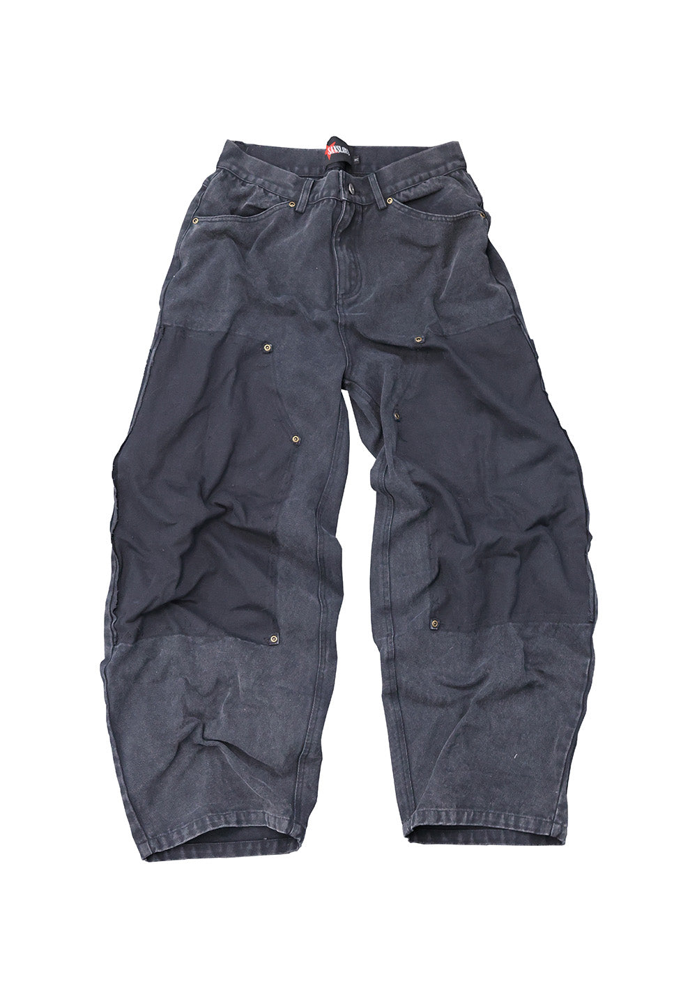 SANSLAWS丨Torn Faux-Leather Panel Logger Pants - PSYLOS 1, SANSLAWS丨Torn Faux-Leather Panel Logger Pants, Pants, SANSLAWS, PSYLOS 1