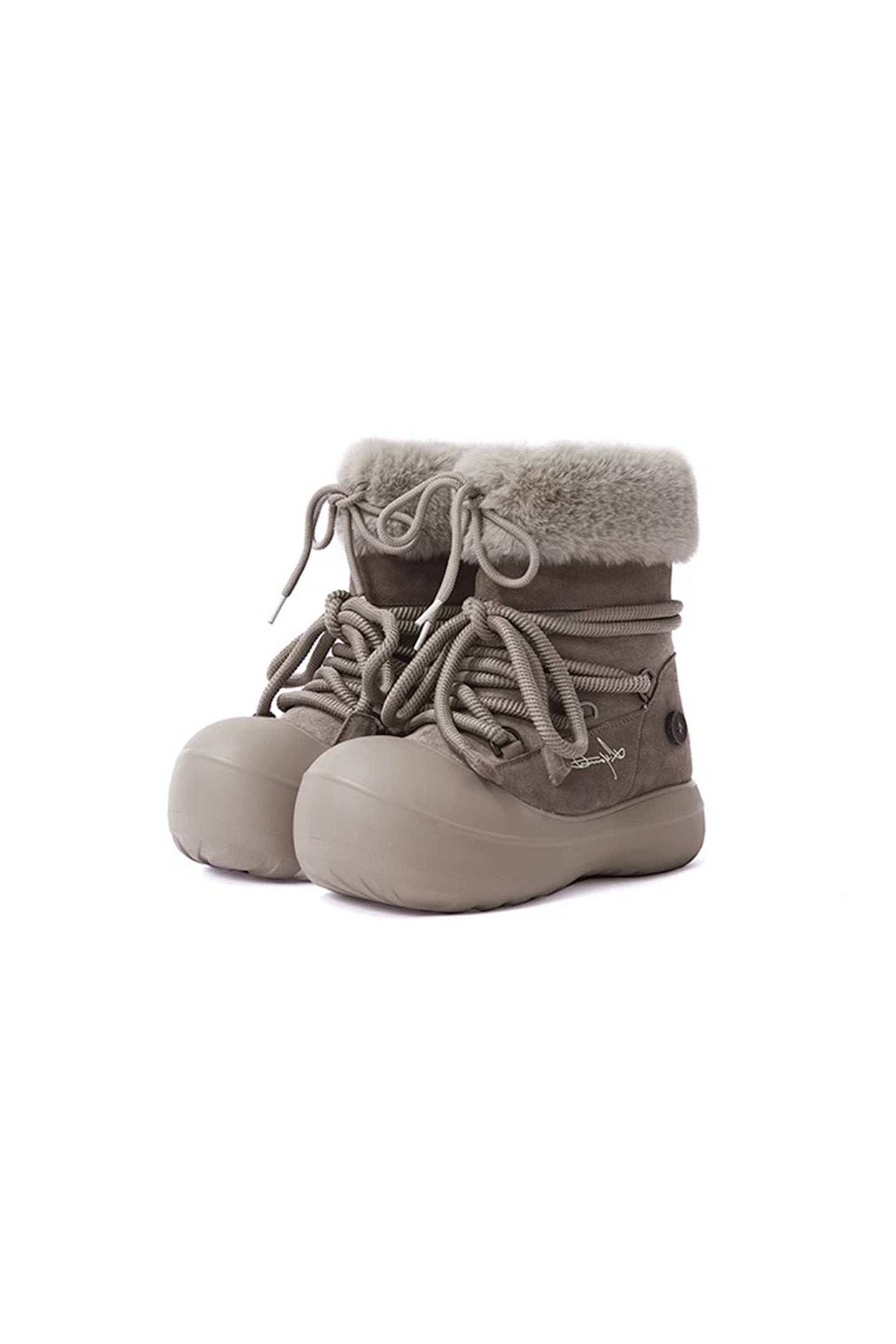 Short Fur Long Tube Snow Boots