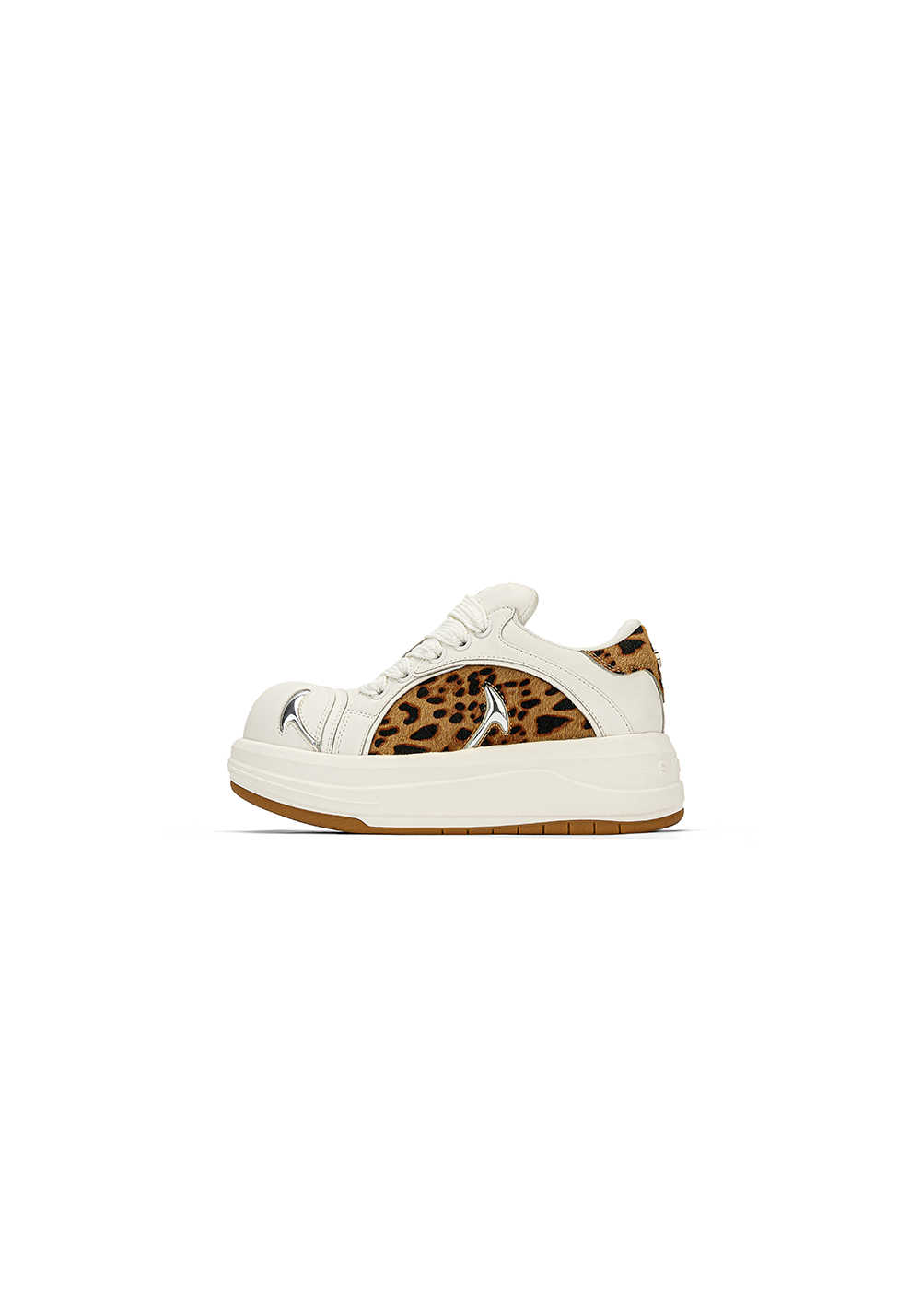 SMILEY丨Leopard Print Patchwork Series-White - PSYLOS 1, SMILEY丨Leopard Print Patchwork Series-White, Chunky Sneakers, SMILEY•JAPAN, PSYLOS 1