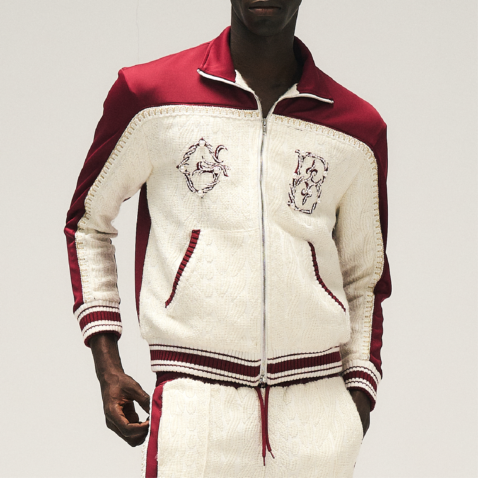 GLACIERBOY丨RAP STAR SERIES Dark Red Pearl Jacquard Sport Set - PSYLOS 1, GLACIERBOY丨RAP STAR SERIES Dark Red Pearl Jacquard Sport Set, Set, GLACIERBOY•JAPAN, PSYLOS 1