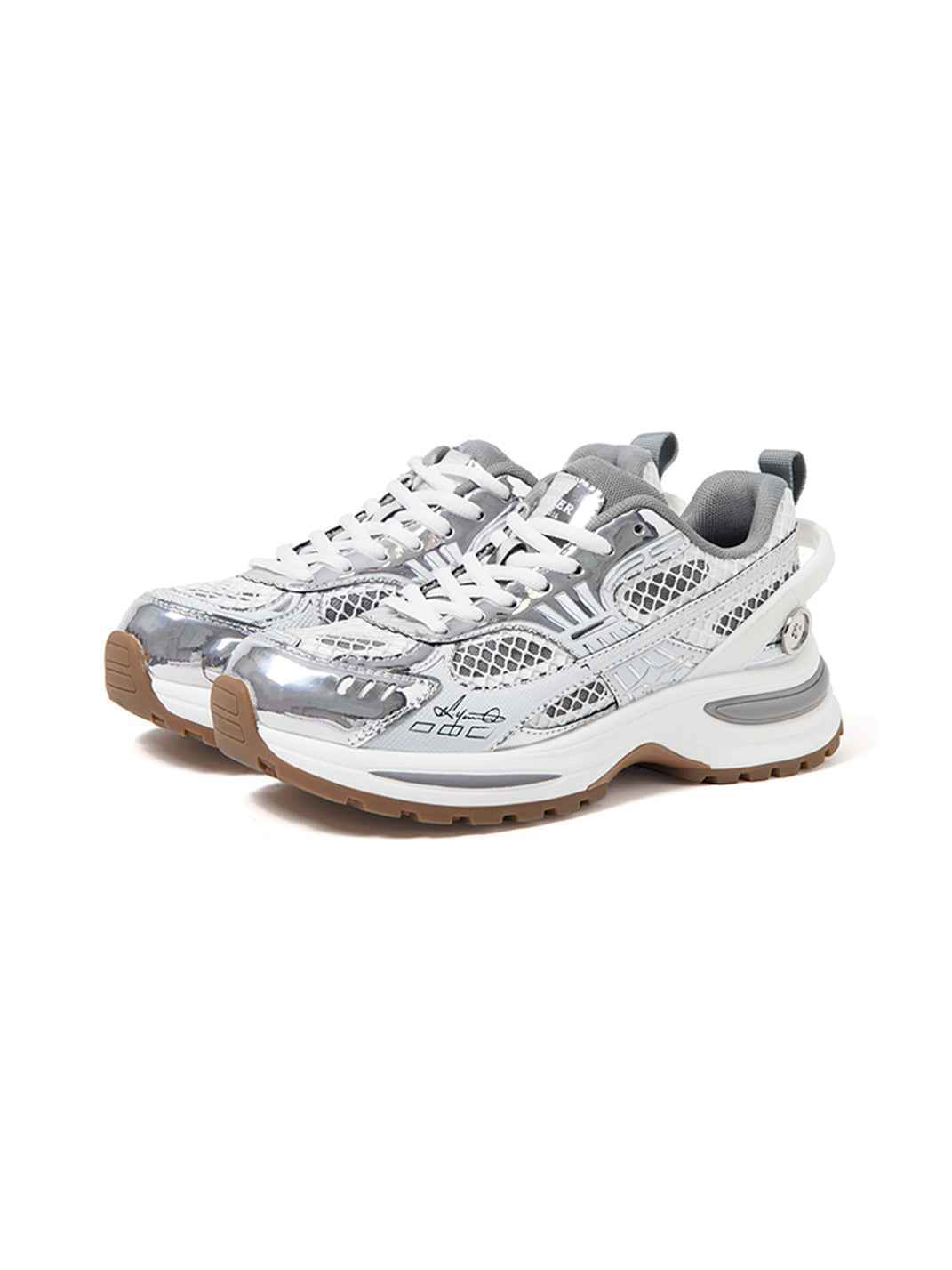 KILLWINNER丨Silver Lightweight Chunky Running Shoes - PSYLOS 1, KILLWINNER丨Silver Lightweight Chunky Running Shoes, Chunky Sneakers, KILLWINNER, PSYLOS 1