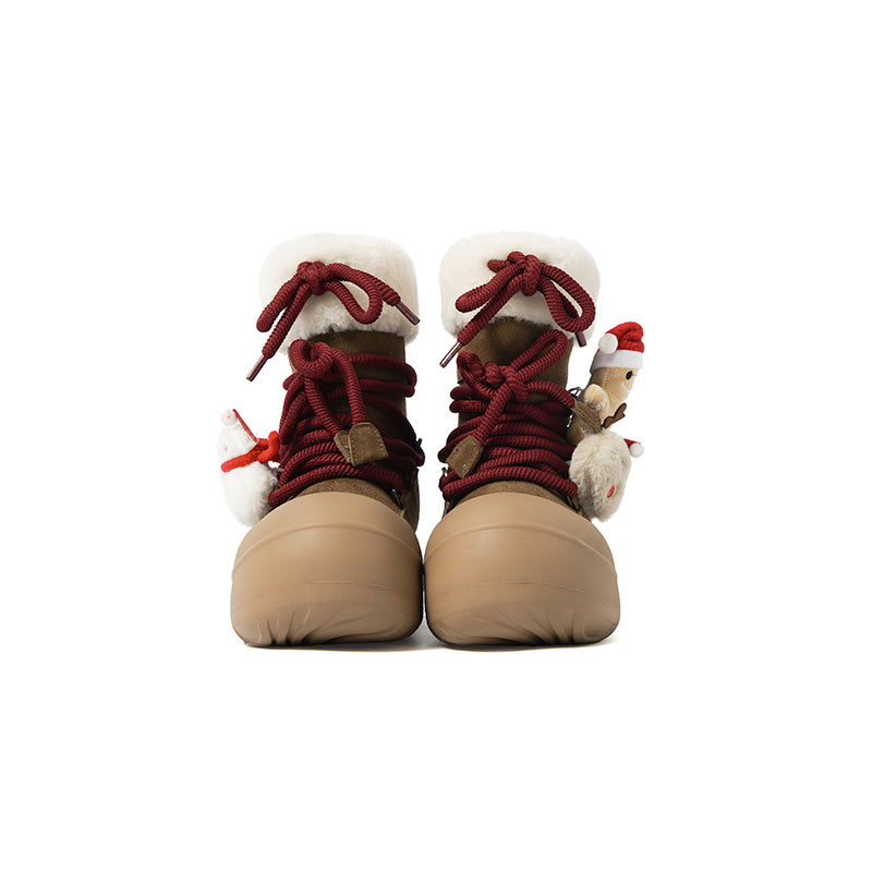 KILLWINNER丨Short Fur Long Tube Snow Boots Christmas Edition - PSYLOS 1, KILLWINNER丨Short Fur Long Tube Snow Boots Christmas Edition, Boots, KILLWINNER, PSYLOS 1
