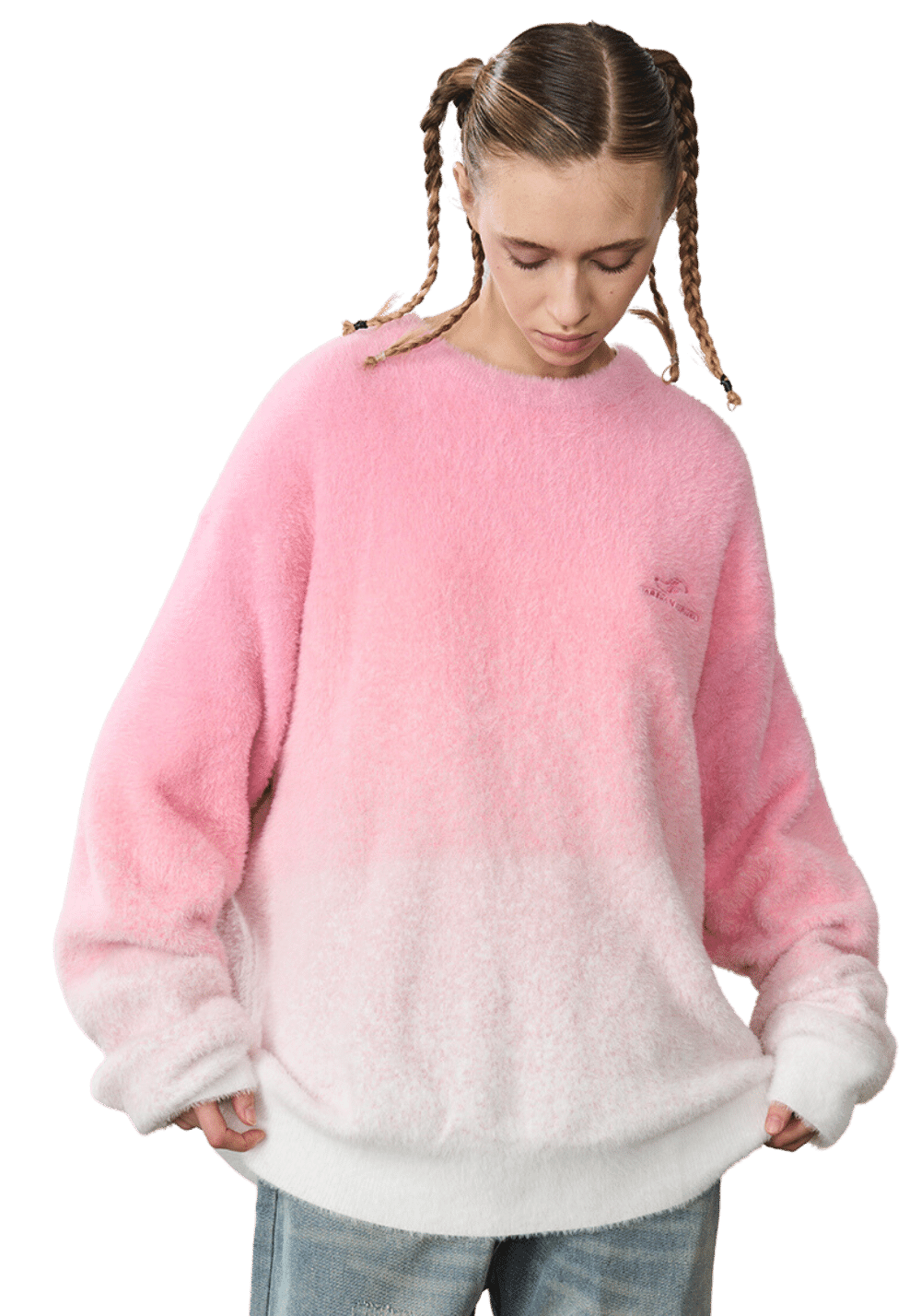 Faux Fur Gradient Sweater - PSYLOS 1, Faux Fur Gradient Sweater, Sweater, HARSH AND CRUEL, PSYLOS 1