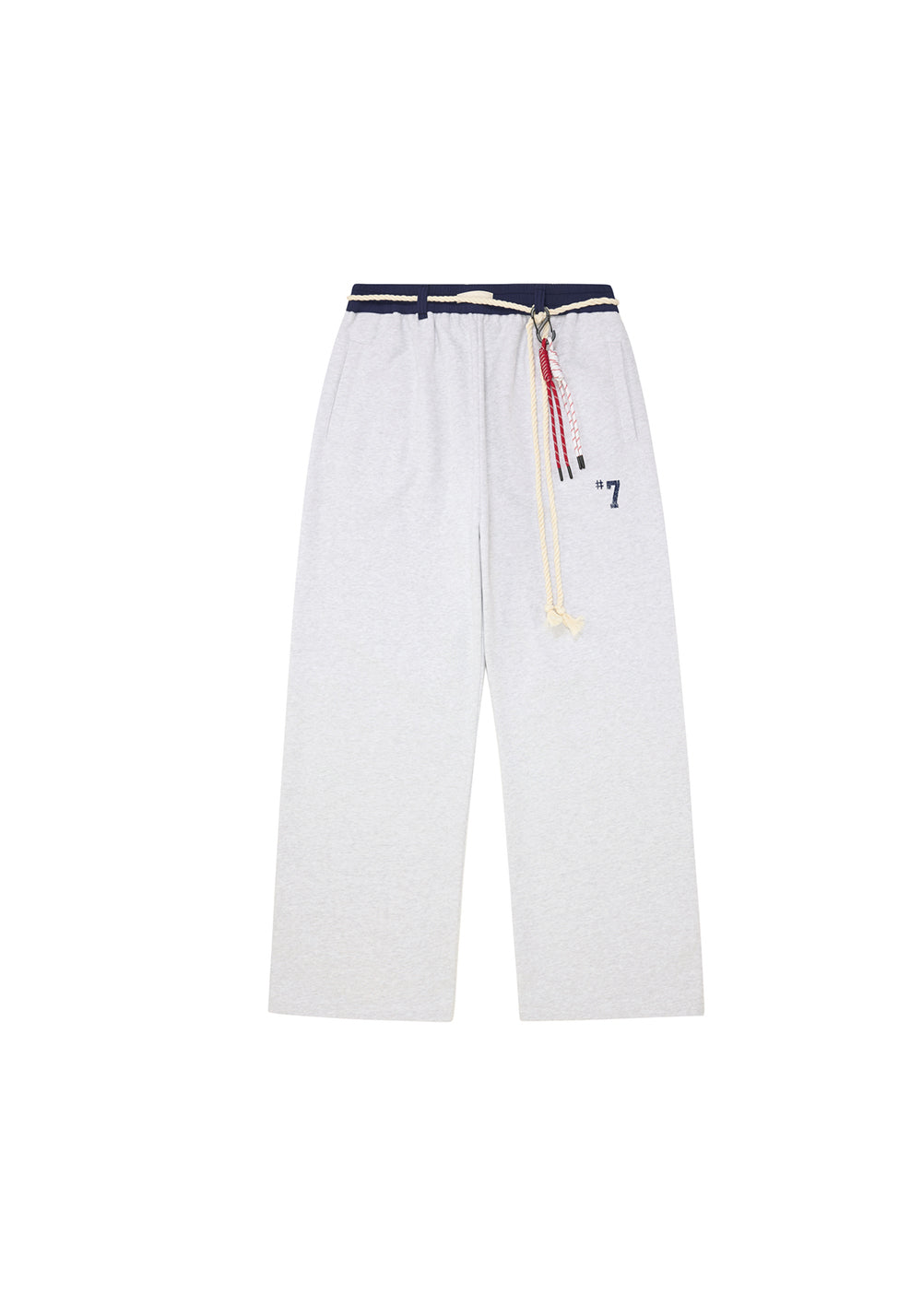 PCLP Color-Blocked Waistband Sweatpants with Multiple Drawstrings and Fleece-Lined Casual Long Pants