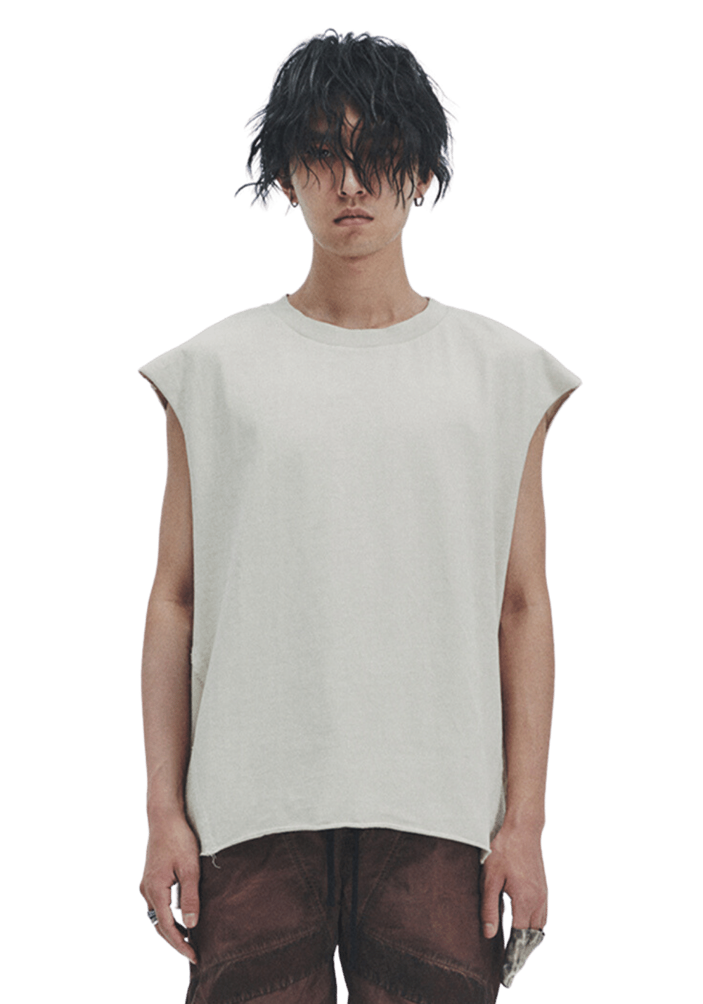 Distressed Sleeveless T-Shirt - PSYLOS 1, Distressed Sleeveless T-Shirt, T-Shirt, D5ove, PSYLOS 1