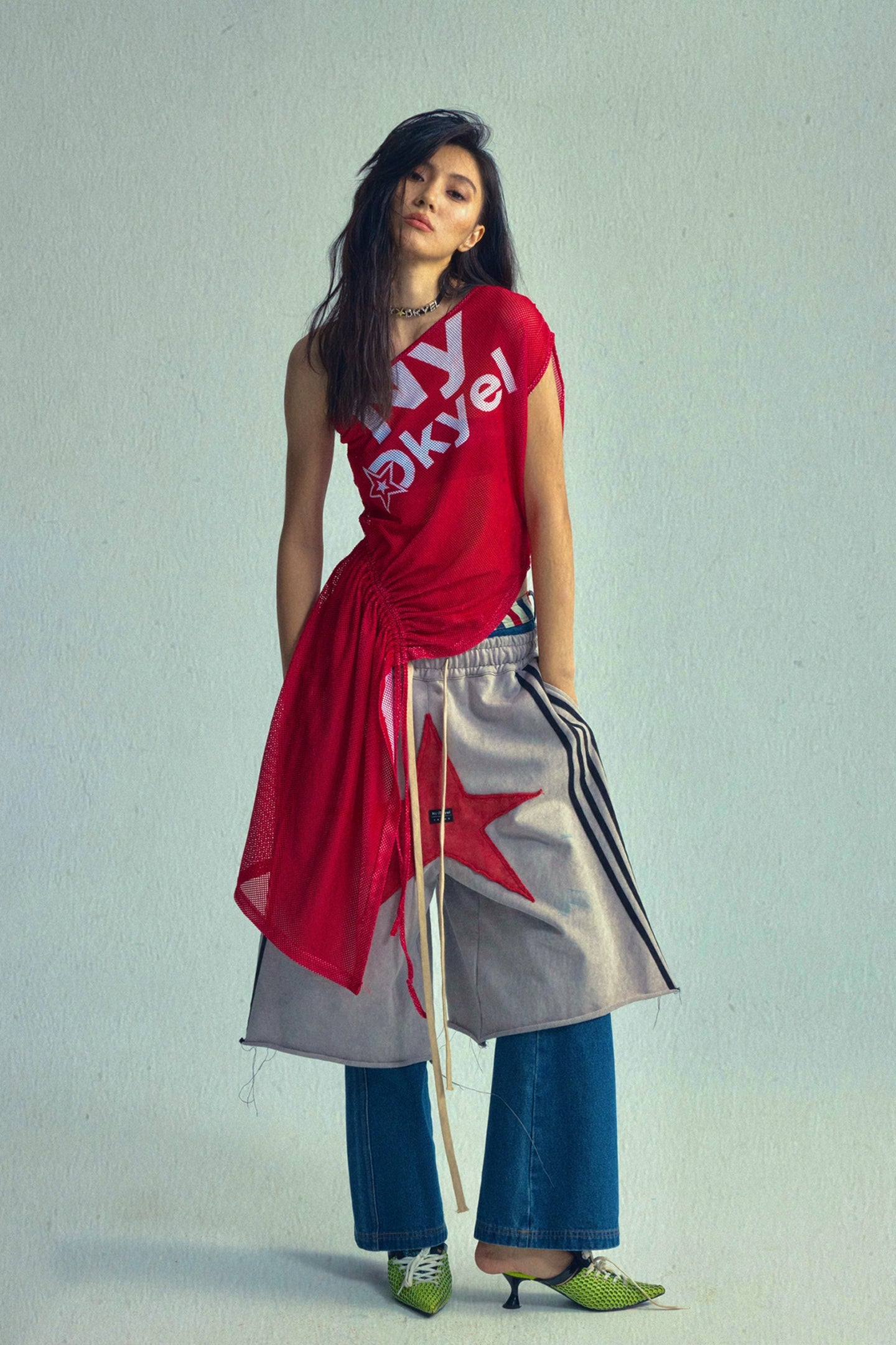 Asym Print Drawstring Tee - PSYLOS 1, Asym Print Drawstring Tee, Tank Top, NyDkyel, PSYLOS 1