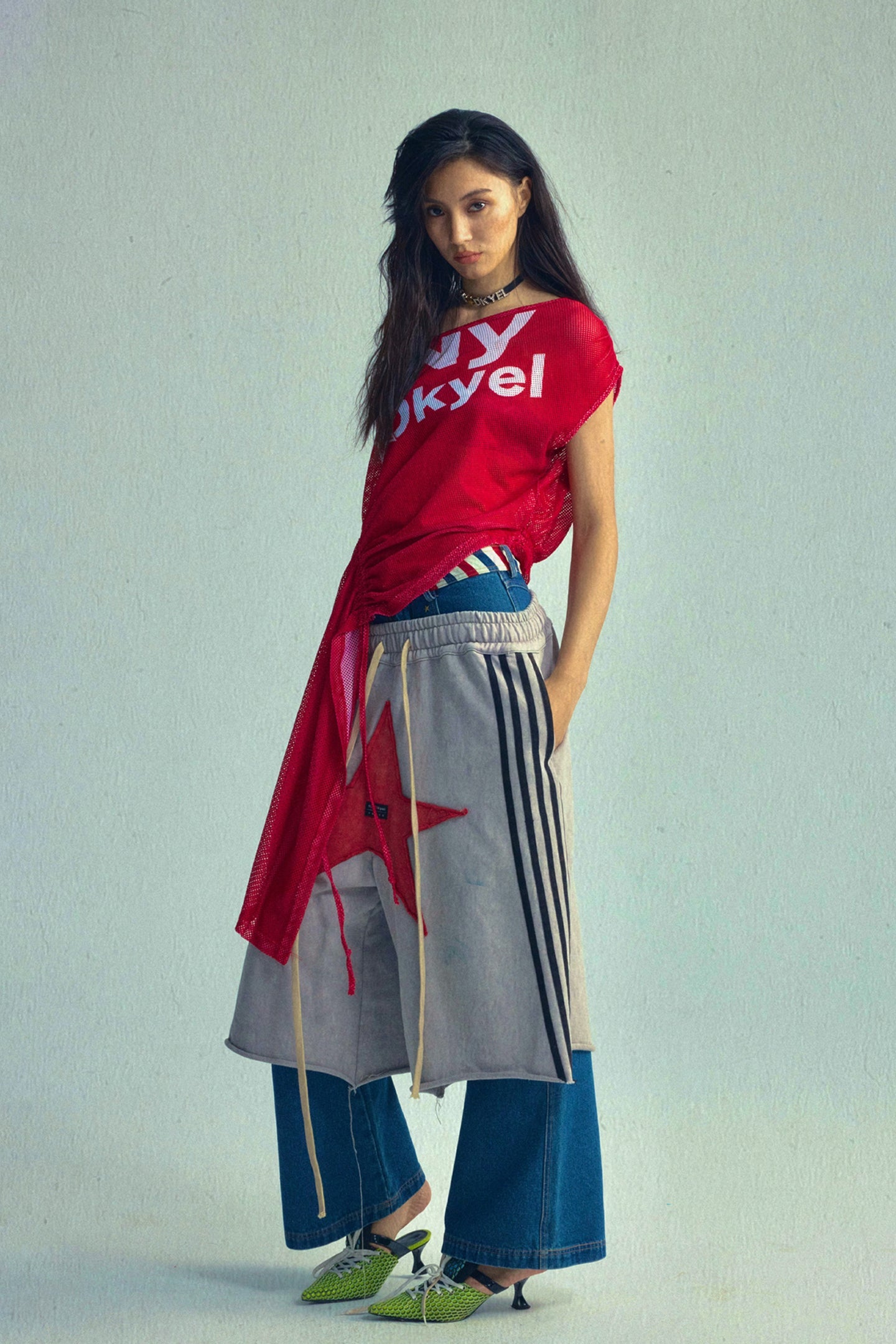 Asym Print Drawstring Tee - PSYLOS 1, Asym Print Drawstring Tee, Tank Top, NyDkyel, PSYLOS 1