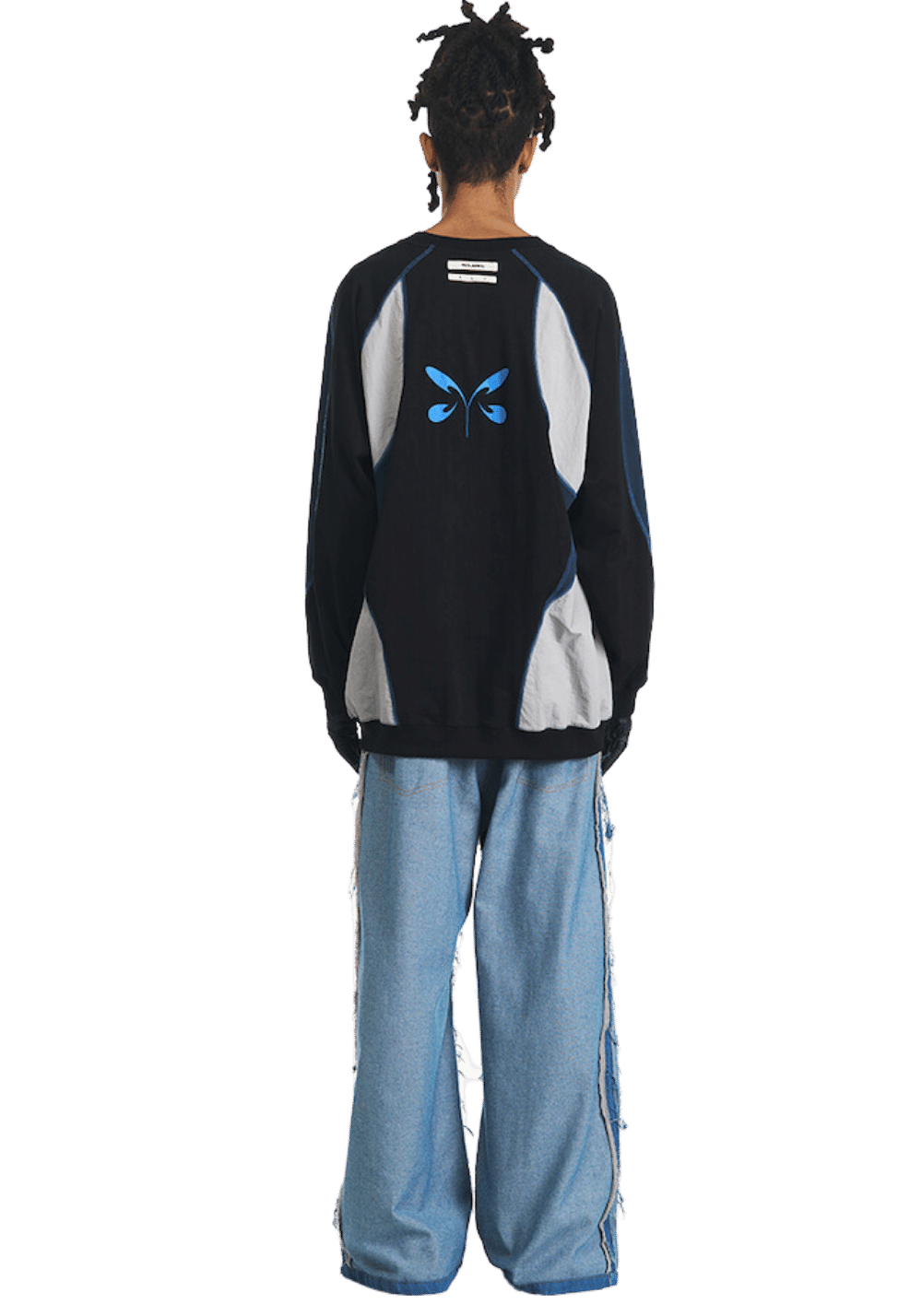 Deconstructed Side Seam Patchwork Jeans - PSYLOS 1, Deconstructed Side Seam Patchwork Jeans, Pants, RELABEL, PSYLOS 1