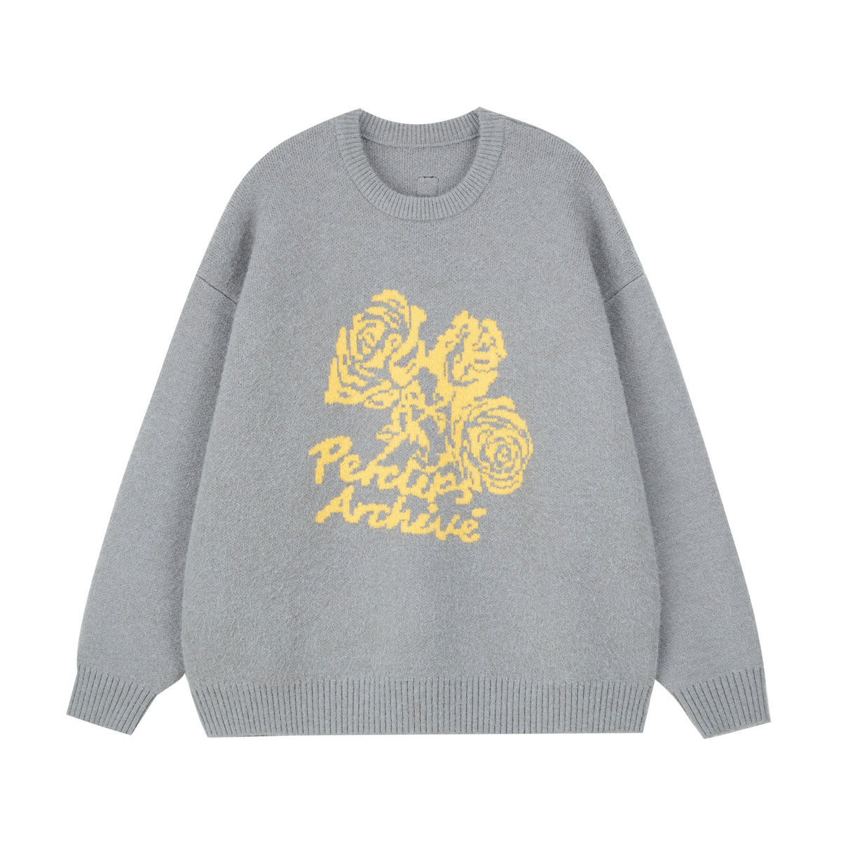 PCLP Rose Jacquard Round Neck Sweater