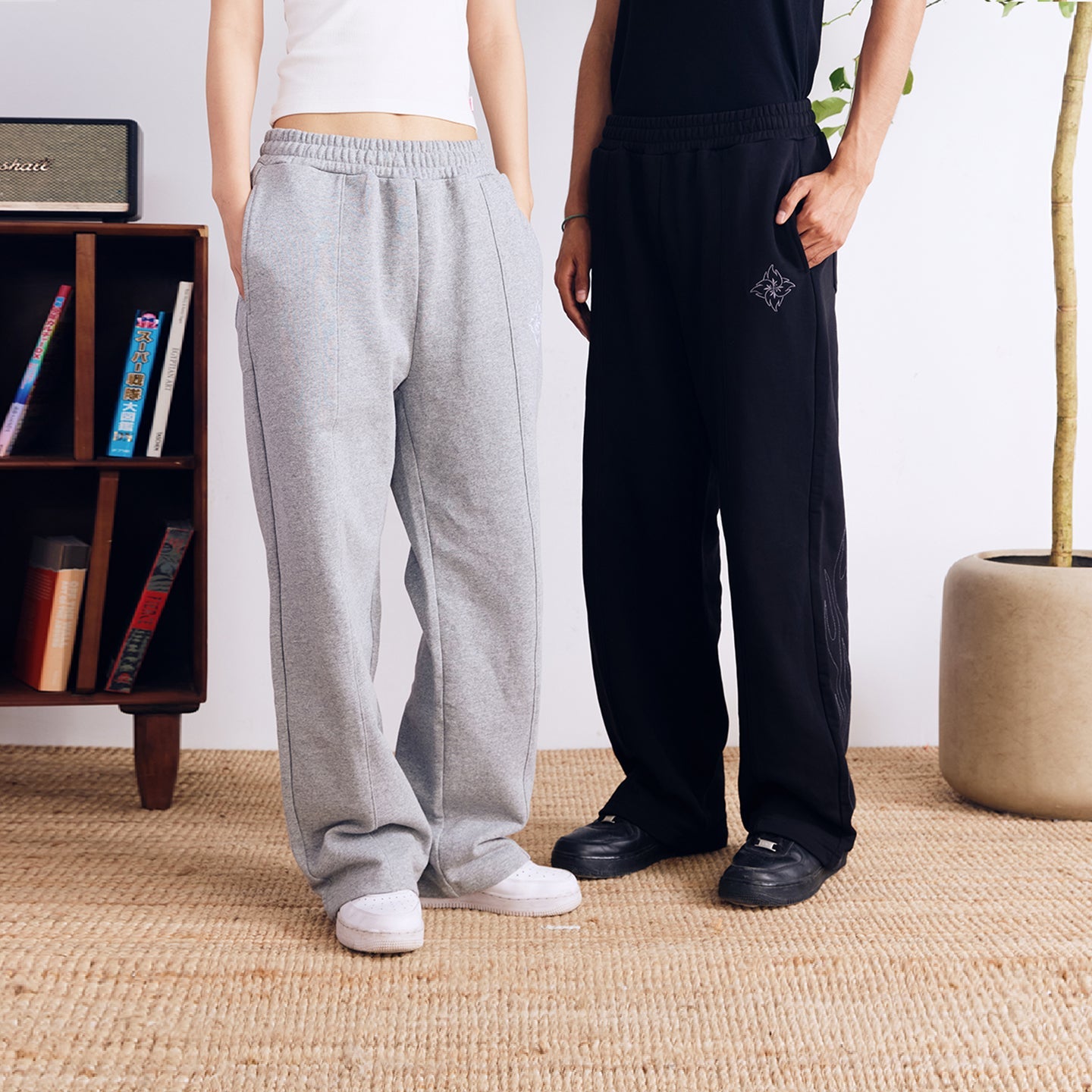 BURNIN Flame Darts Fire Embroidery Casual Sports Pants - PSYLOS 1, BURNIN Flame Darts Fire Embroidery Casual Sports Pants, Pants, Burnin, PSYLOS 1